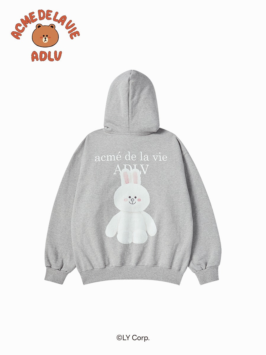 [LINE FRIEND]BASIC LOGO WITH LINE FRIENDS HOODIE ZIP UP