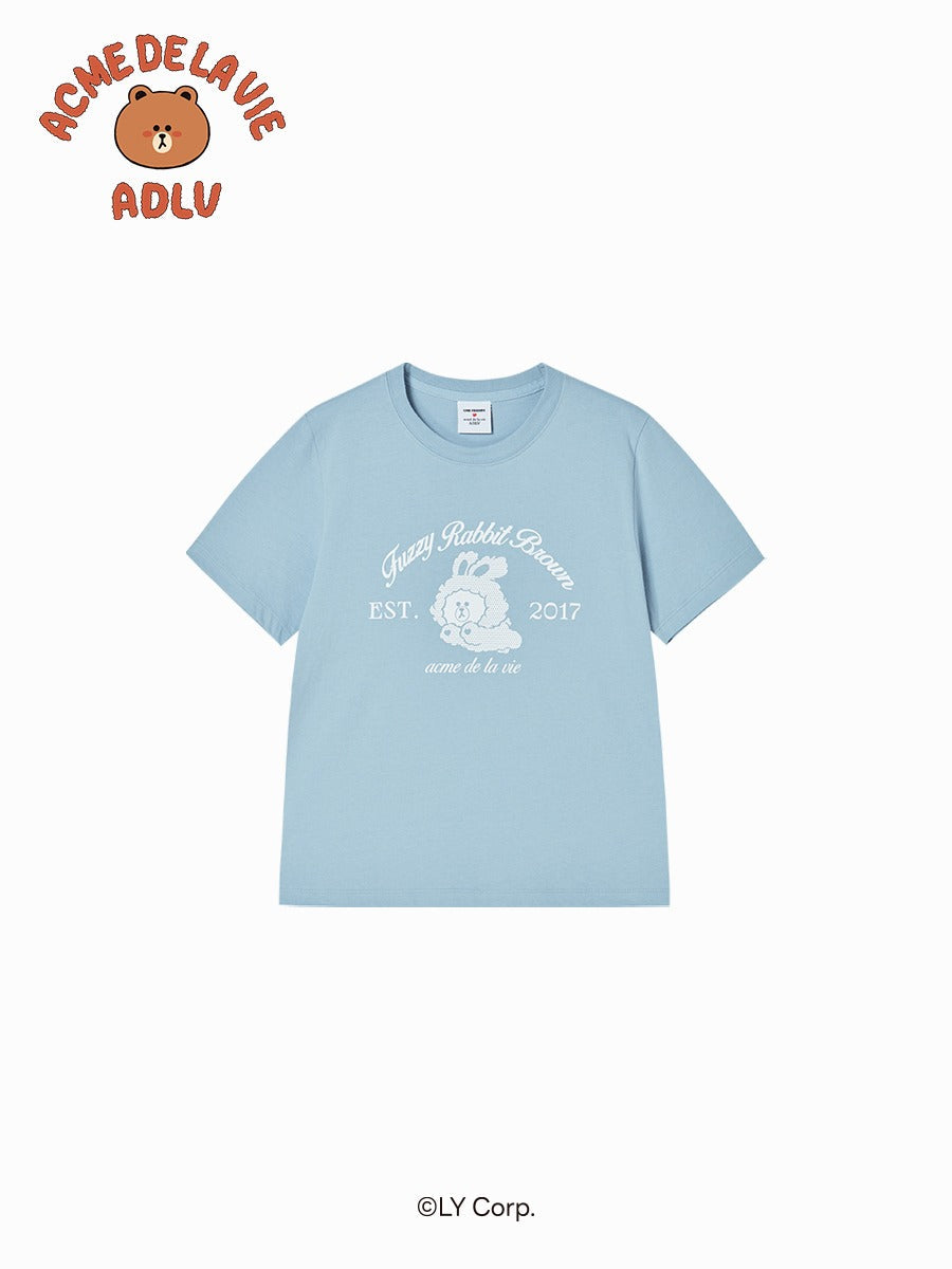 [LINE FRIEND]SWOMAN BROWN LINE FRIENDS SHORT SLEEVE T-SHIRT