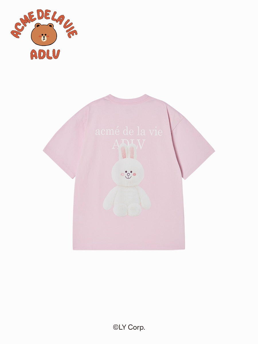 [LINE FRIEND]BASIC LOGO WITH LINE FRIENDS SHORT SLEEVE T-SHIRT