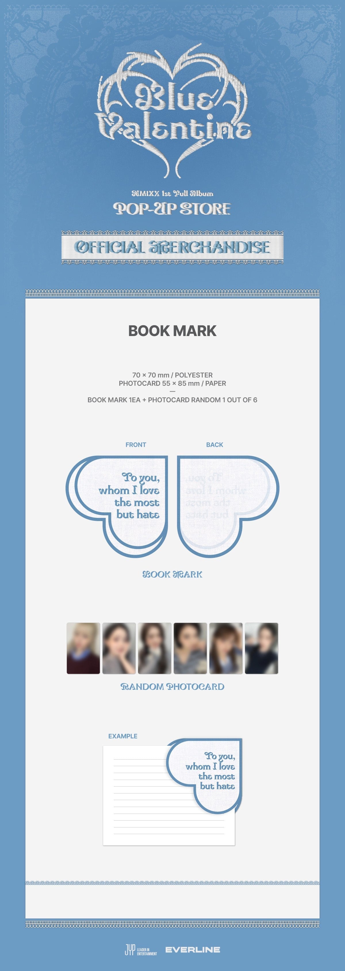 [NMIXX] Blue Valentine: inside the heart pop-up store official md (Member ver.) (?¬본)