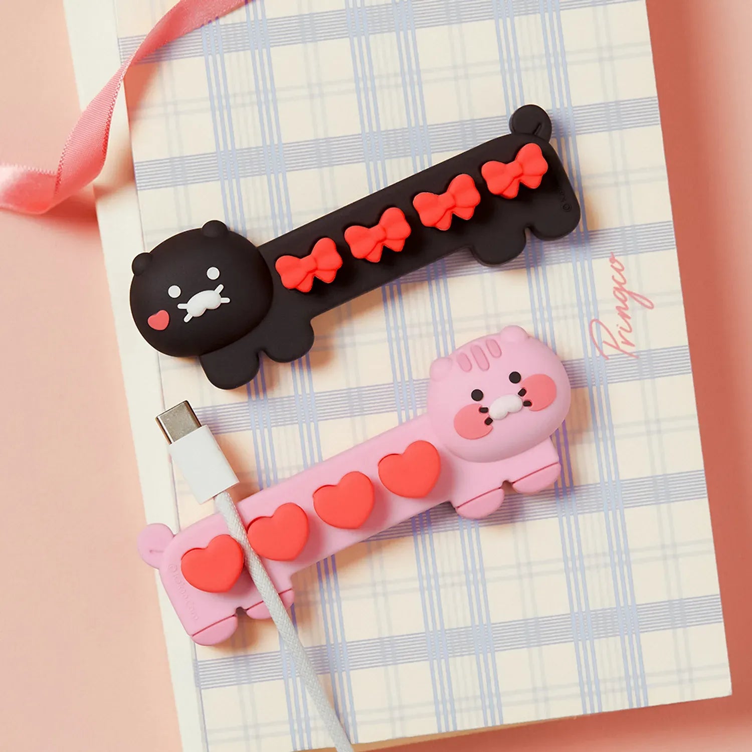 [KAKAO FRIENDS]Cable Organizer Set 2 Pack Cord Holder