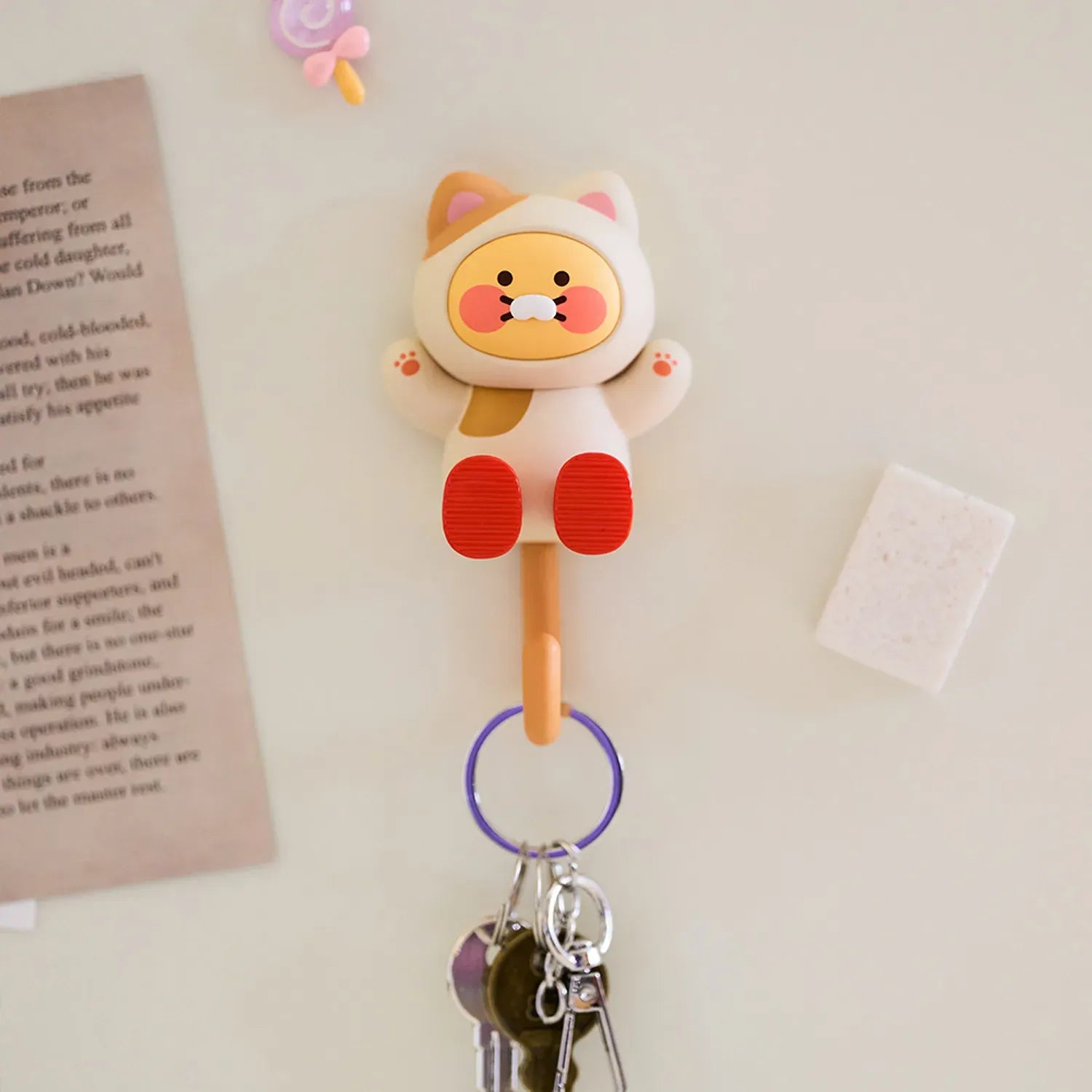 [KAKAO FRIENDS]Kakao Friends Choonsik Ryan Multi Wall Hook Key Holder Cute Character Hanger