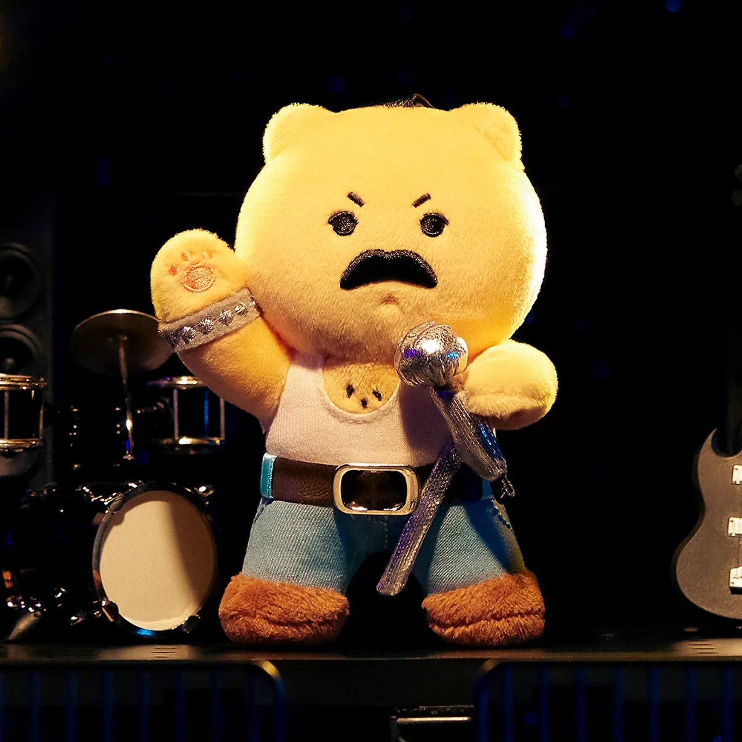 [KAKAO FRIENDS] QUEEN x Kakao Friends Freddie Mercury Figure Keyring Chunshik