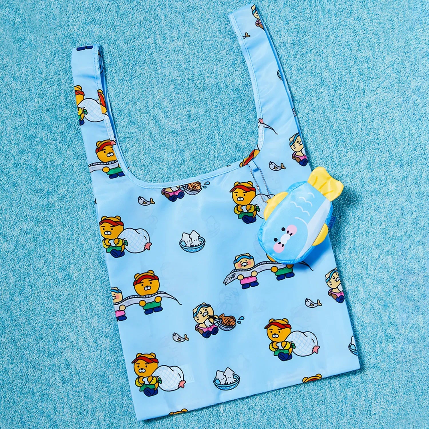 [KAKAO FRIENDS]Choonsik Foldable Shopping Bag Reusable Eco Tote Bag