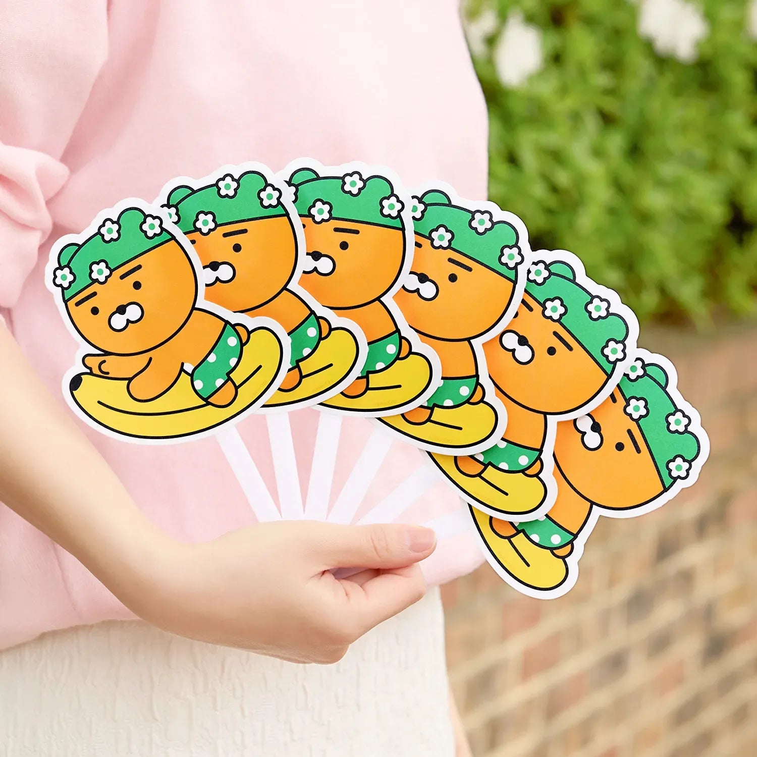 [KAKAO FRIENDS]Folding Hand Fan Collection Chunshik Ryan