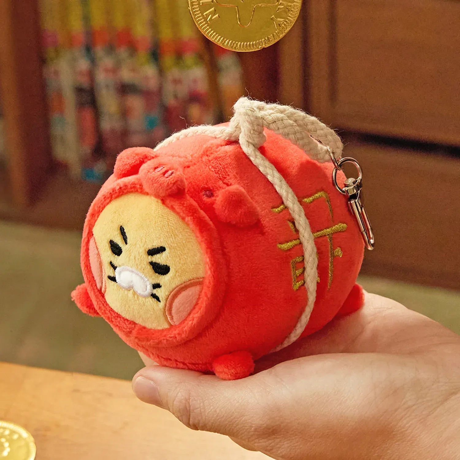 [KAKAO FRIENDS] Hoochoo Lucky Money Pouch Plush Keyring Chunshik