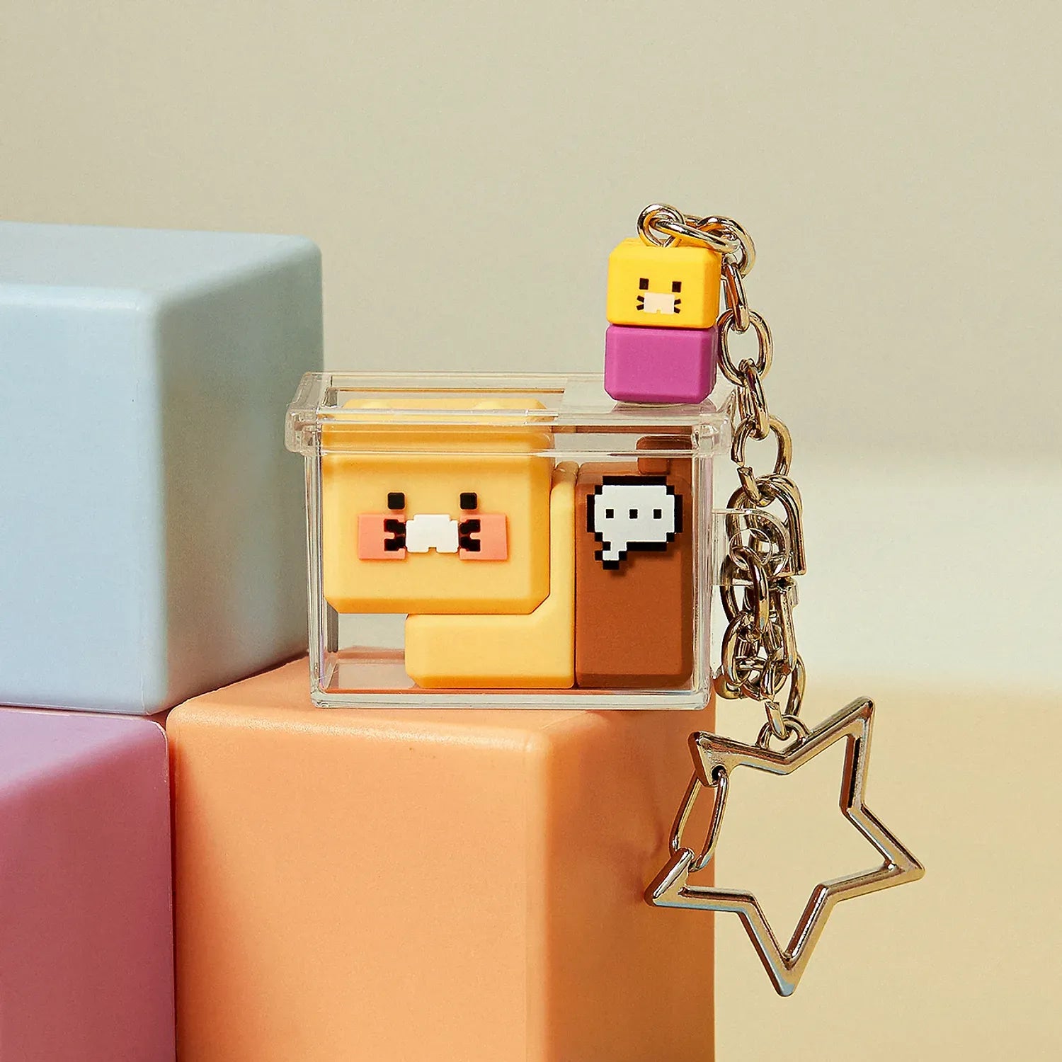 [KAKAO FRIENDS]Choonsik Cube Figure Keyring