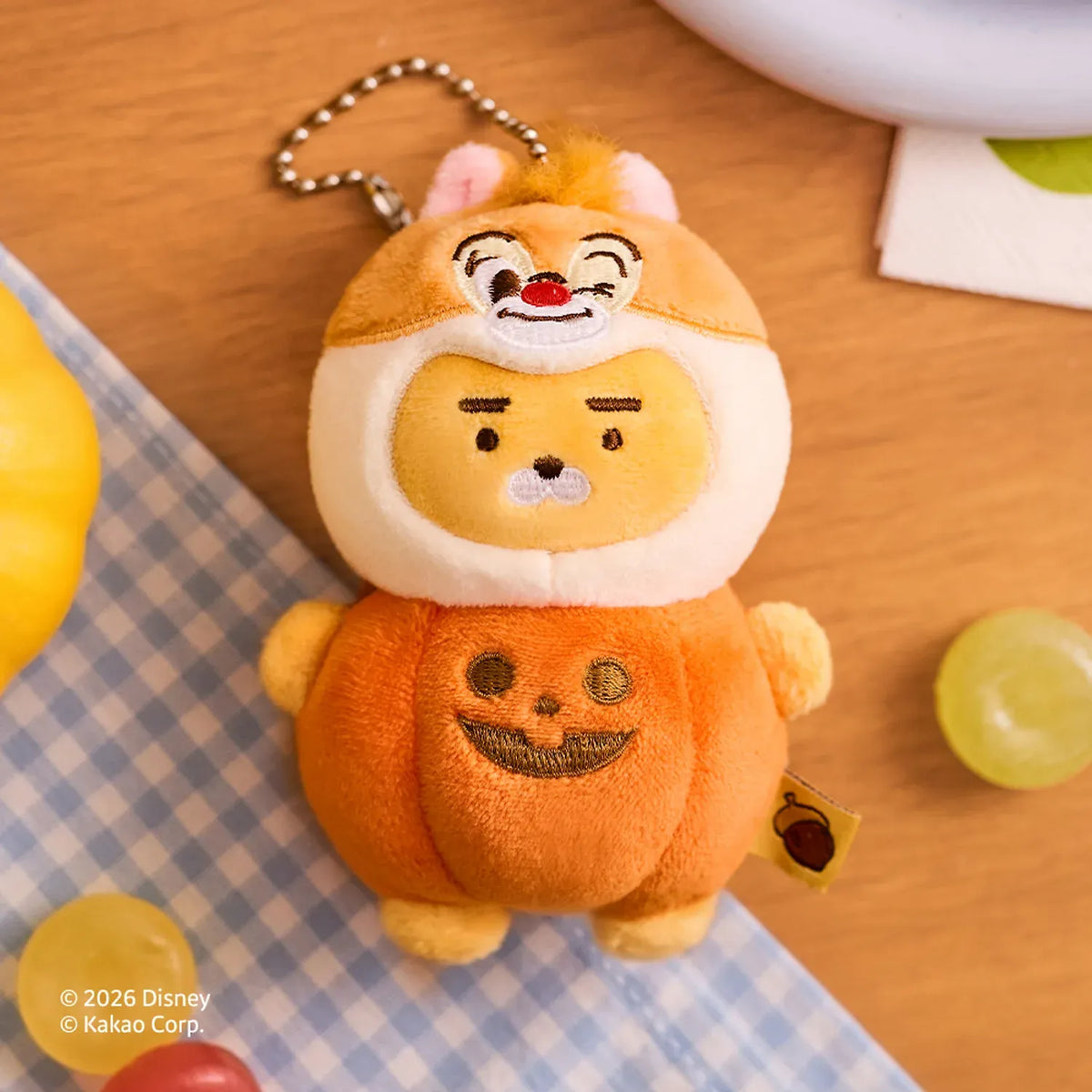 [KAKAO FRIENDS]Chip 'n Dale Friends Pumpkin Plush Keyring