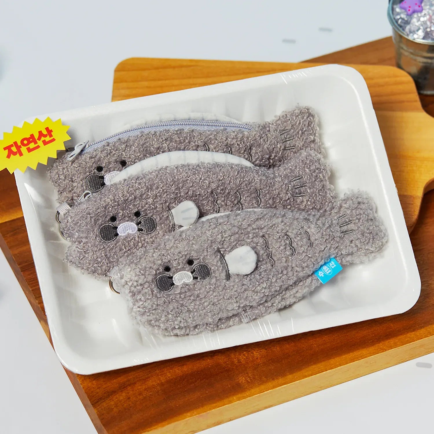 [KAKAO FRIENDS]Choonsik Hairtail Fish Plush Pouch Cute Character Bag