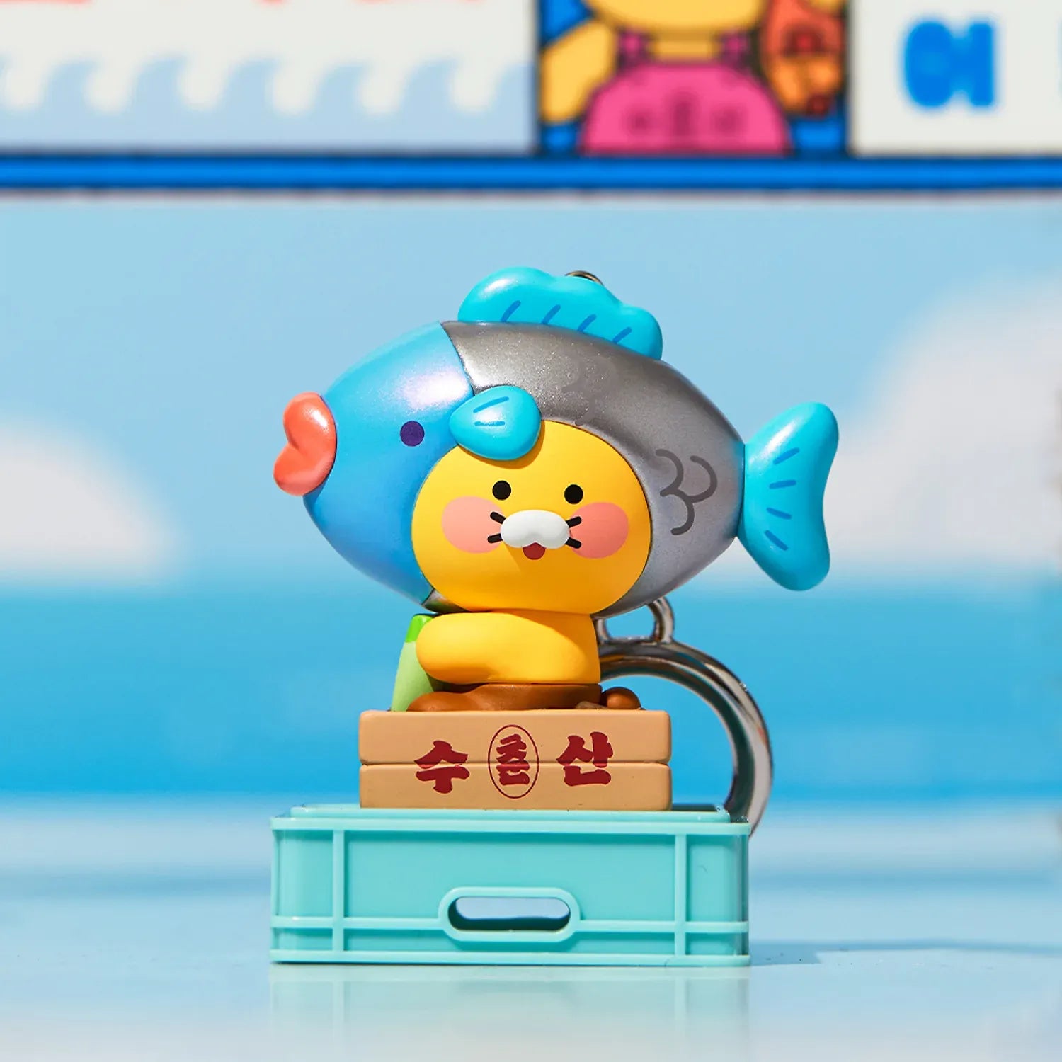 [KAKAO FRIENDS]Choonsik Seafood Market Figure Keychain Collection 4 Types