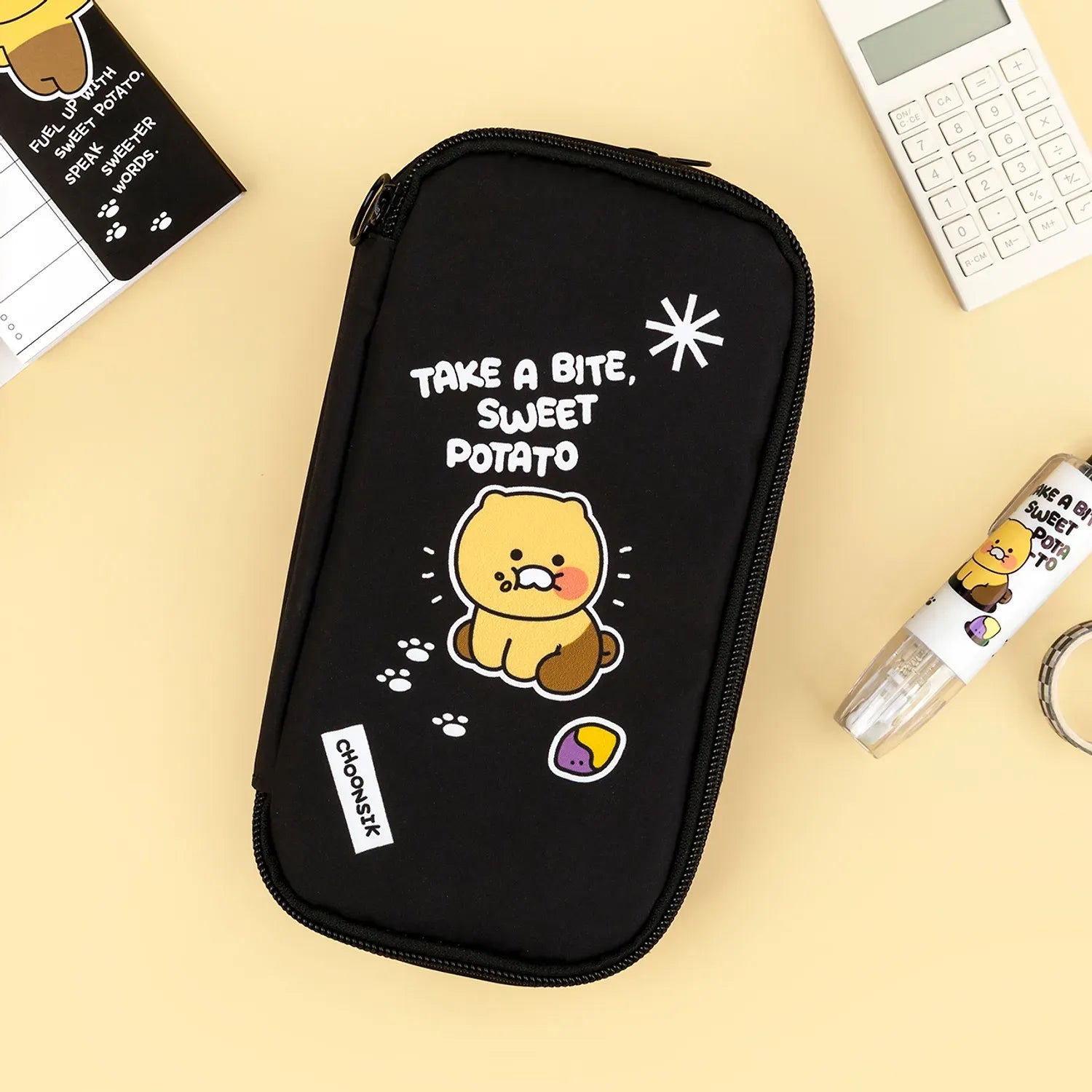 [KAKAO FRIENDS]Choonsik Momo Double Zipper Pencil Pouch