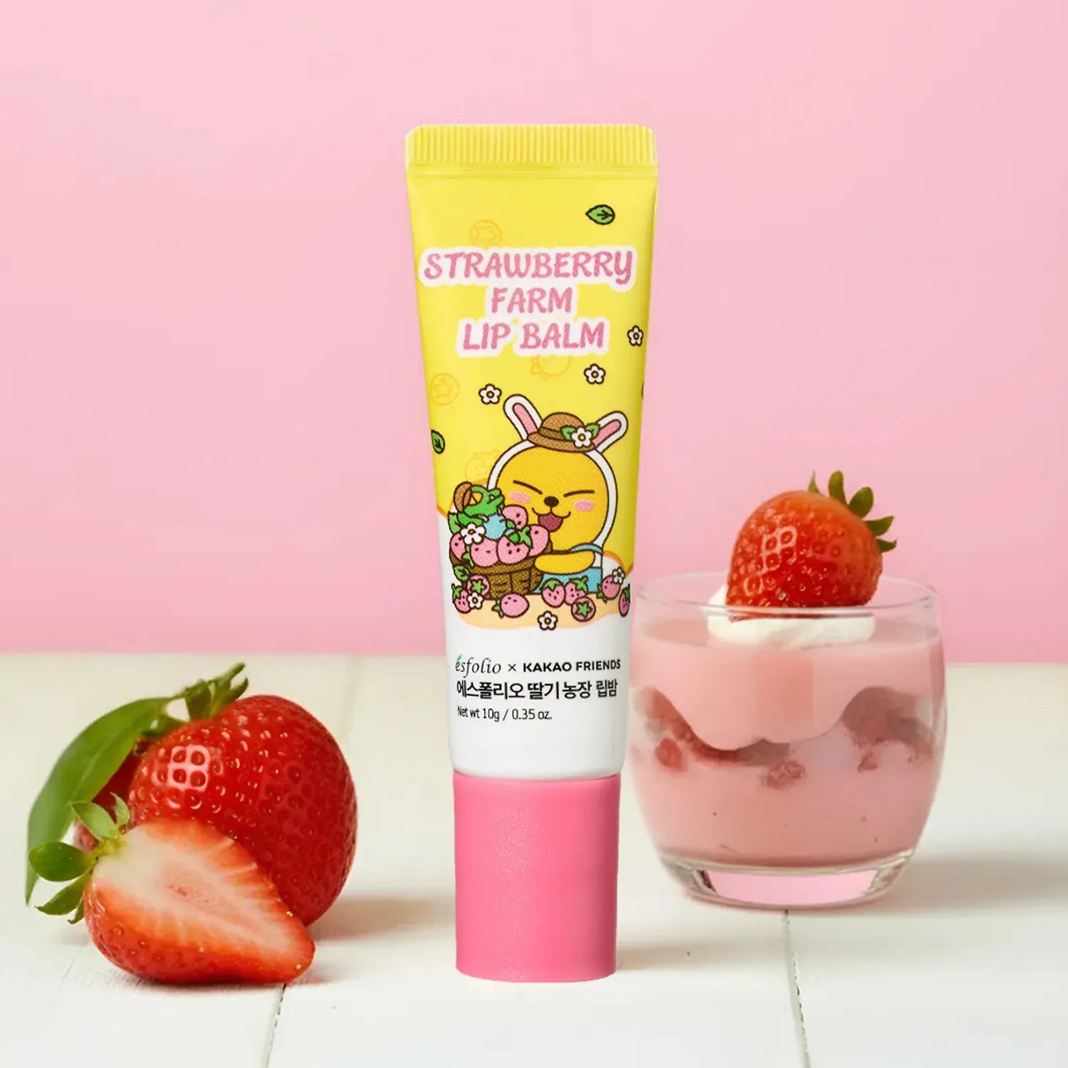 [KAKAO FRIENDS]Farm Lip Balm Peach Strawberry Tangerine Lip Care
