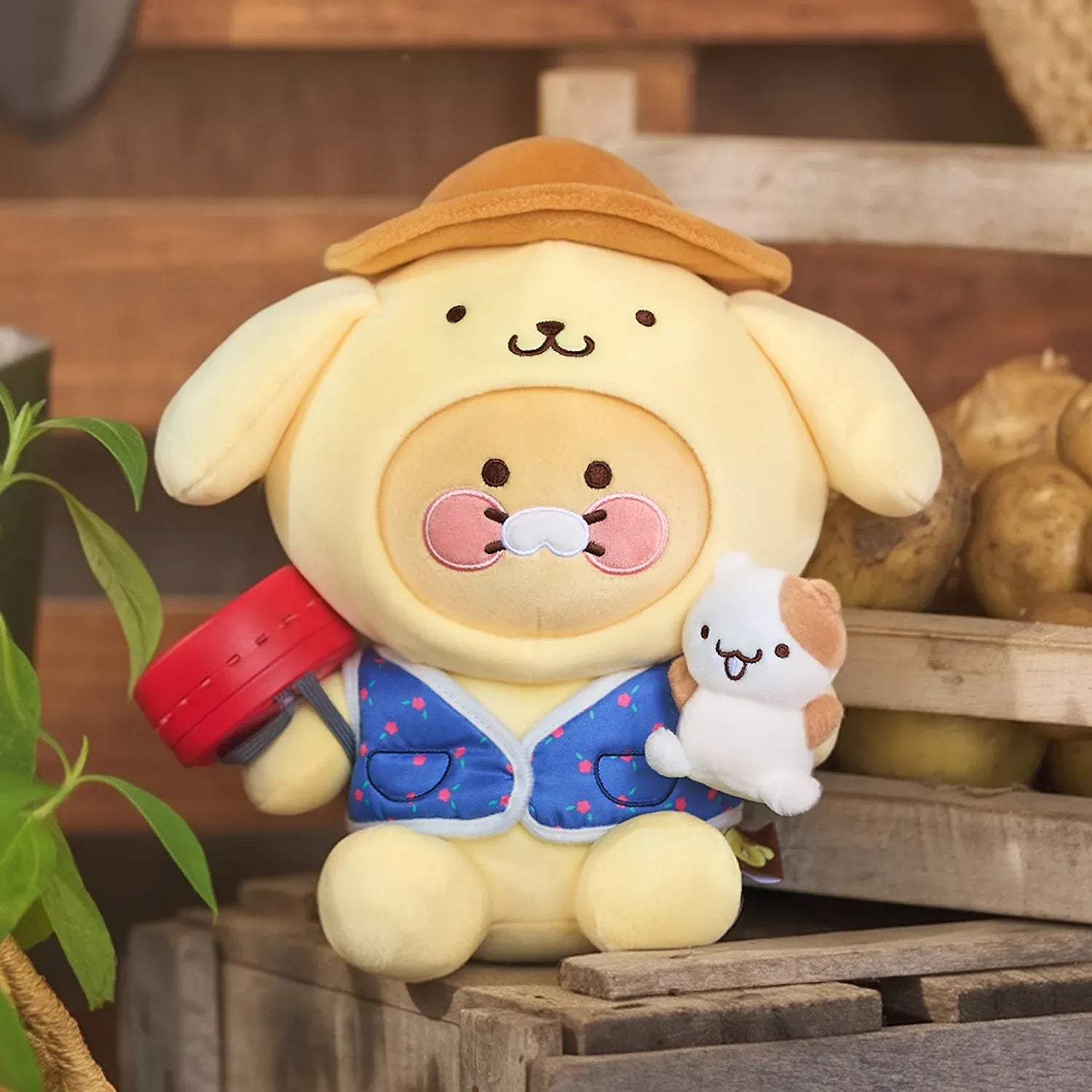 [KAKAO FRIENDS] Pompompurin x Kakao Friends Chunshik Medium Plush Doll