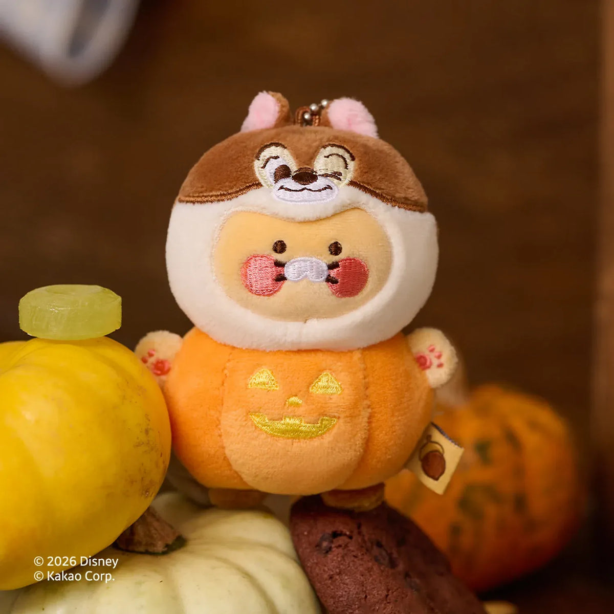 [KAKAO FRIENDS]Chip 'n Dale Friends Pumpkin Plush Keyring