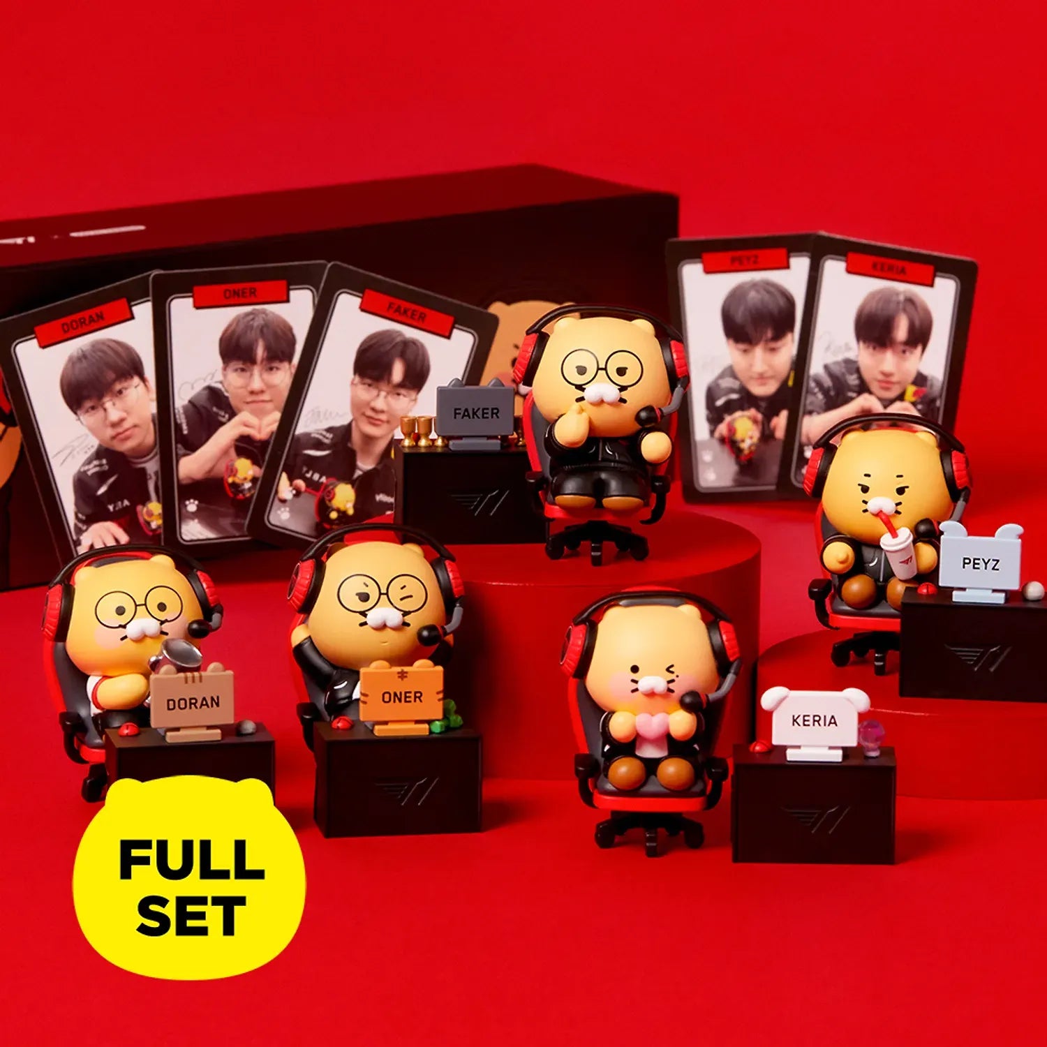 [KAKAO FRIENDS] x T1 Friends Fan Desk Figure Full Set Collection
