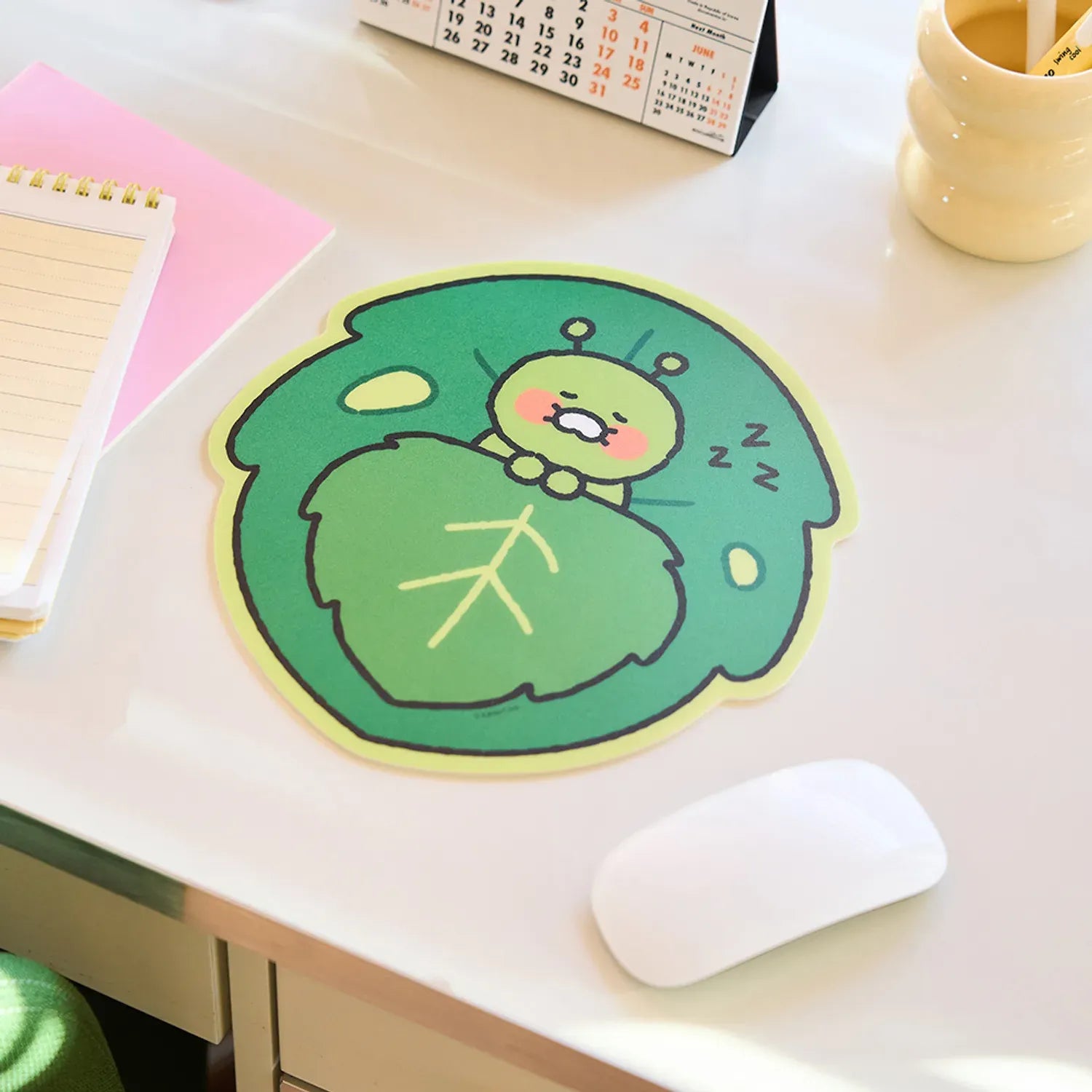 [KAKAO FRIENDS]Choonsik/Apeach Spring Friends Leaf Mouse Pad