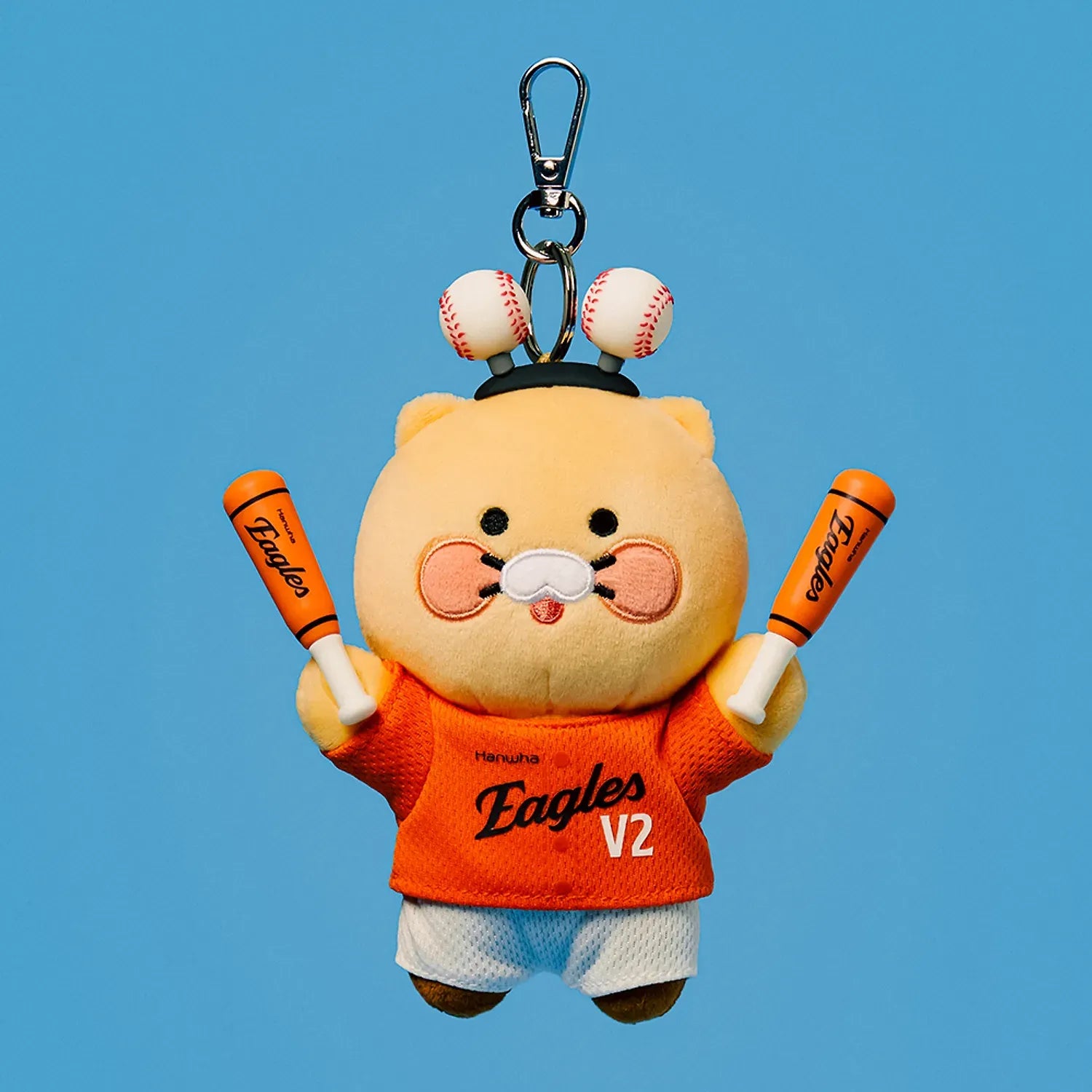 [KAKAO FRIENDS] KBO x Kakao Friends Chunshik Cheerleader Plush Keyring Collection