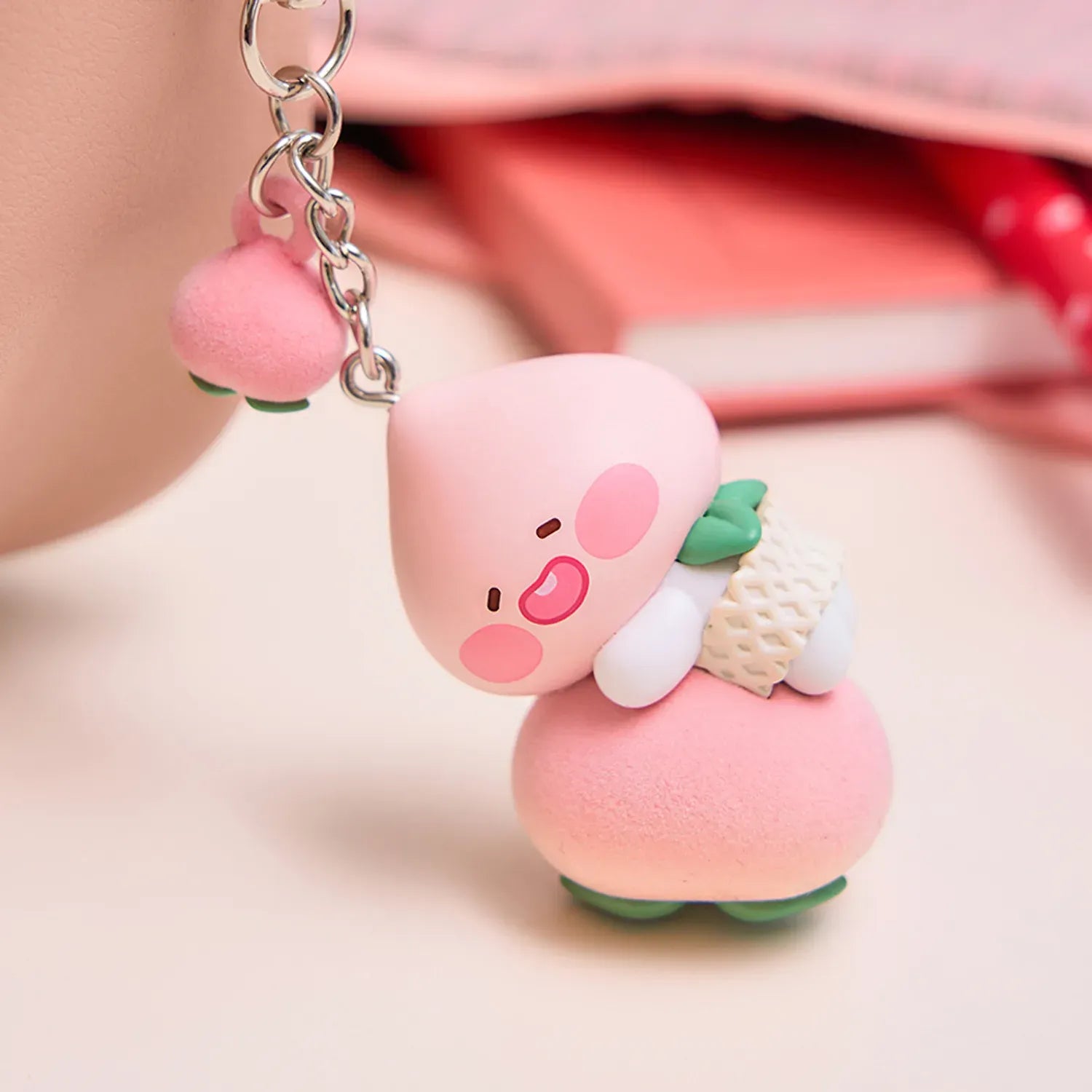 [KAKAO FRIENDS] Peach Figure Keyring Set Apeach Peach and Juice