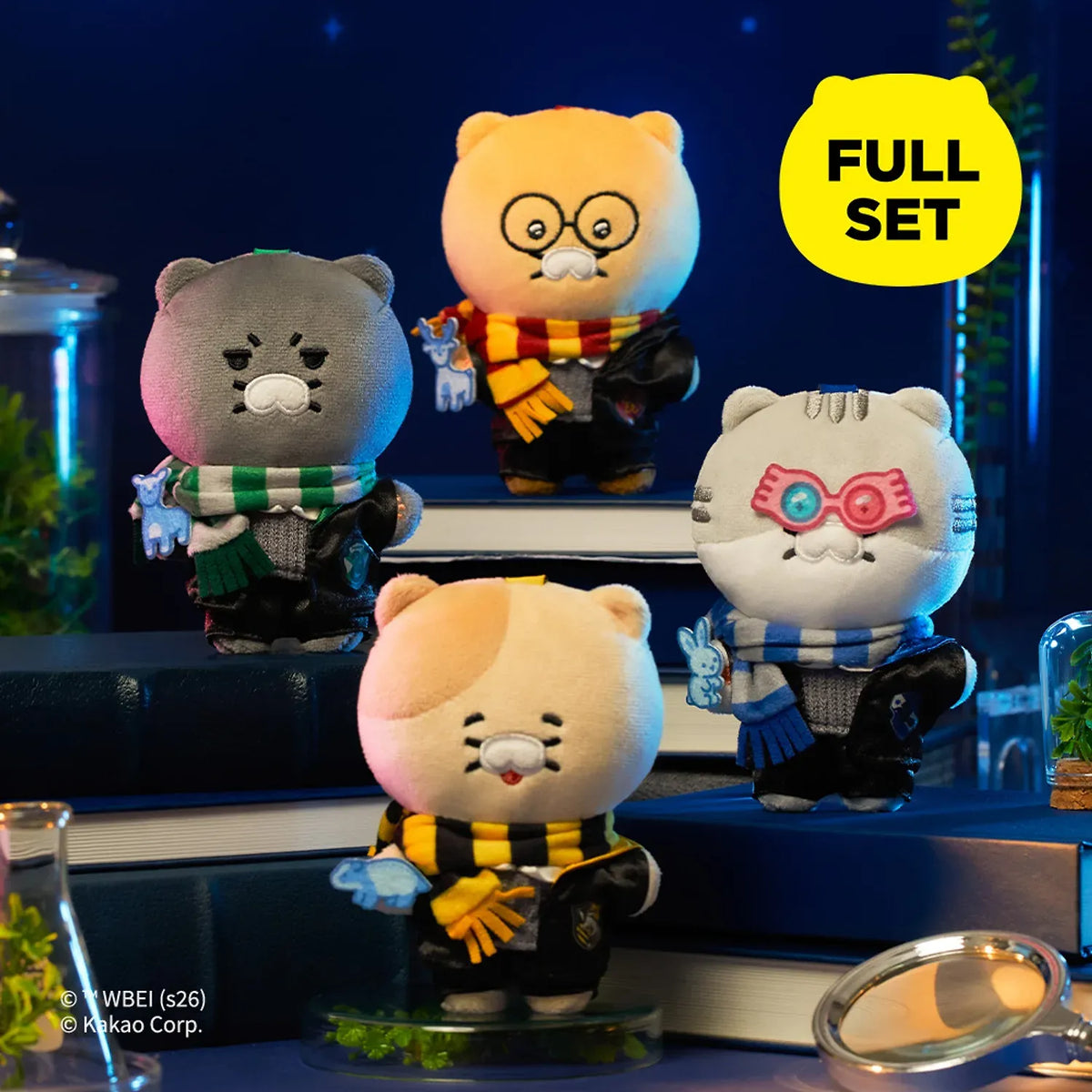 [KAKAO FRIENDS]Harry Potter X Kakao Friends Chunshik Plush Keyring Full Set – 4 Characters