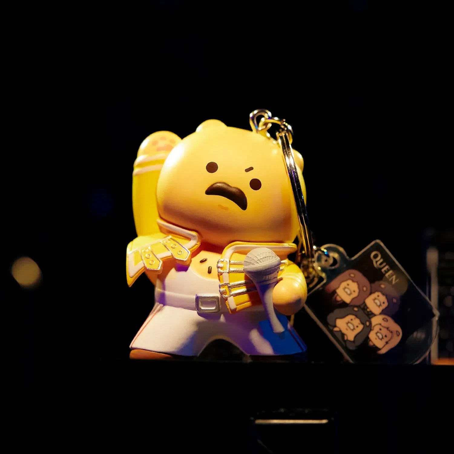 [KAKAO FRIENDS] QUEEN x Kakao Friends Freddie Mercury Plush Keyring Chunshik