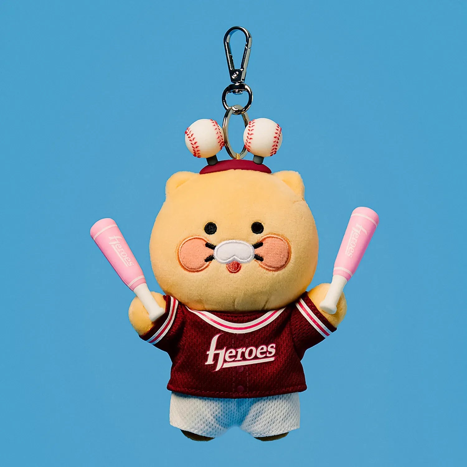 [KAKAO FRIENDS] KBO x Kakao Friends Chunshik Cheerleader Plush Keyring Collection