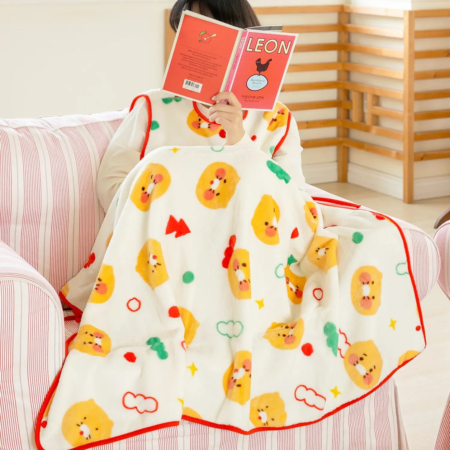 [KAKAO FRIENDS] Cozy Knee Blanket Chunsik/Ryan