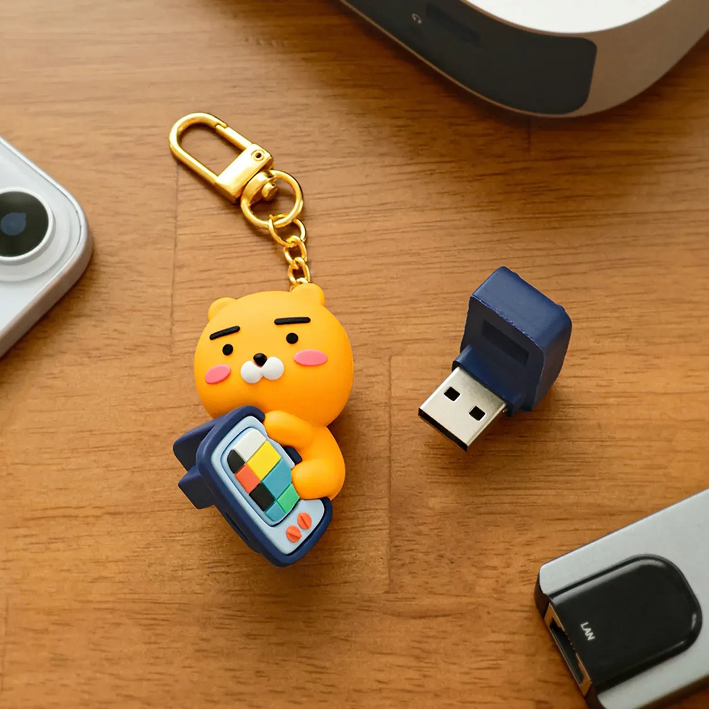 [KAKAO FRIENDS]64GB USB Figure Keyring Hanging Ryan/Chunsik