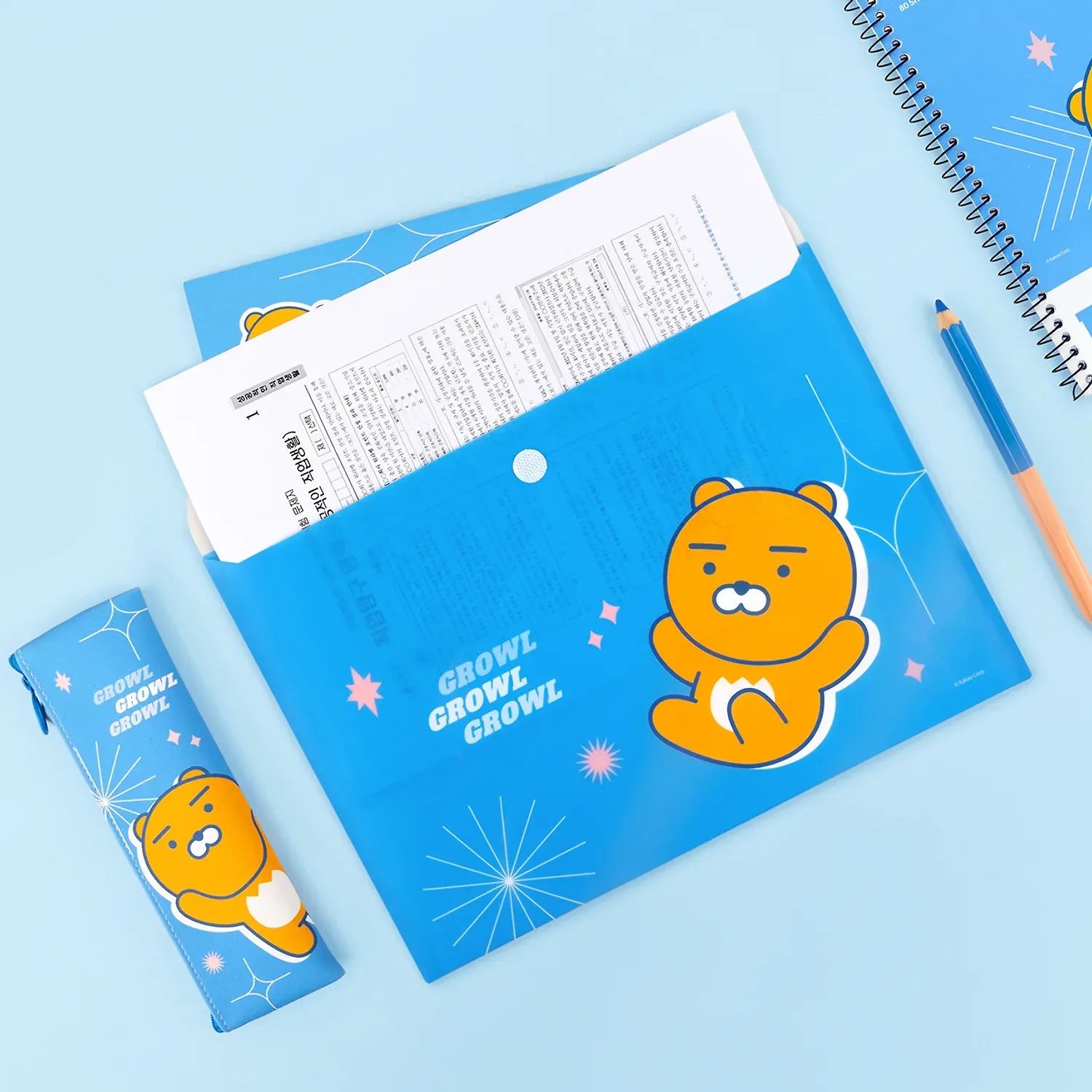 [KAKAO FRIENDS]Vivid Button File Pouch