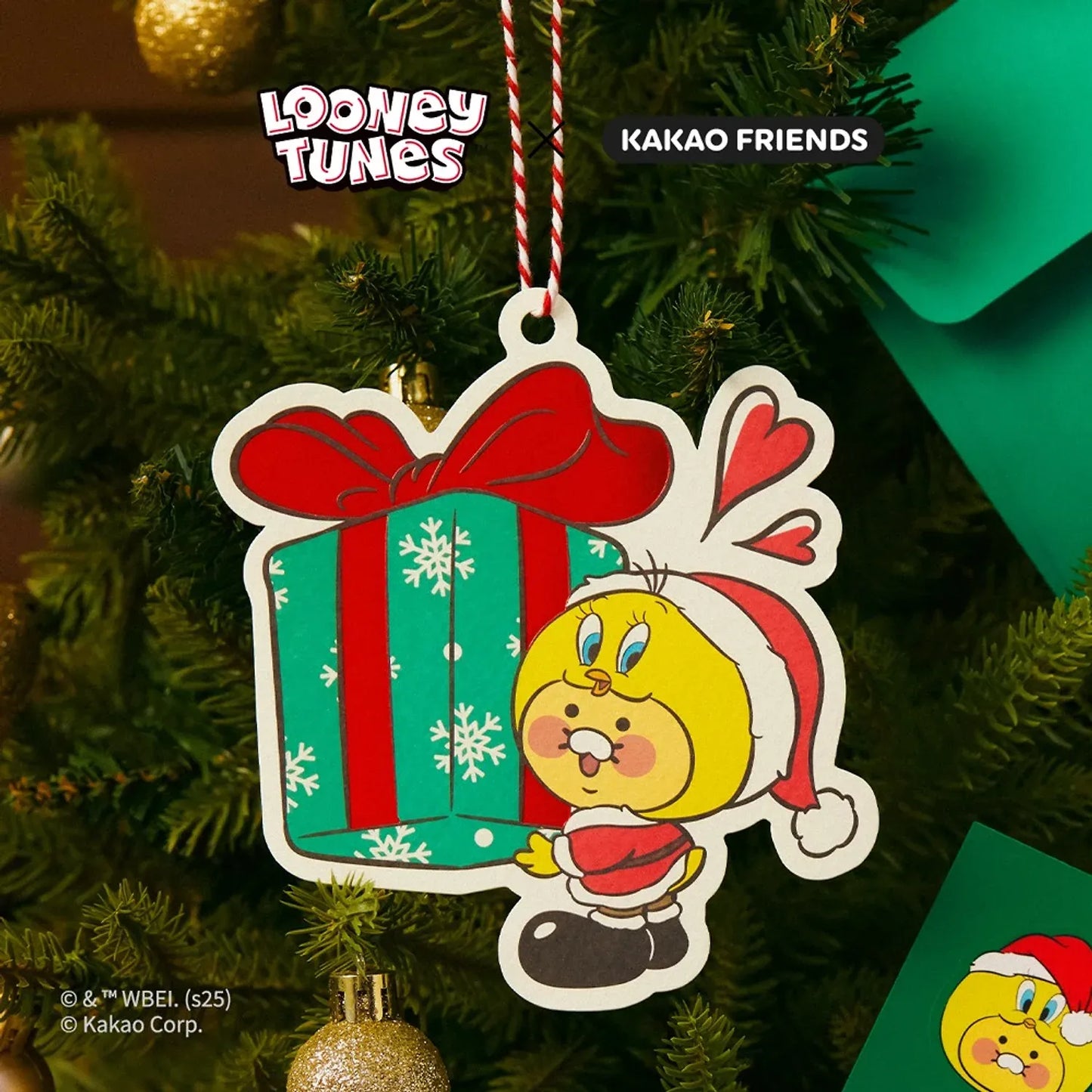 [KAKAO FRIENDS] Looney Tunes X Friends Christmas Ornament Card Baby Chunsik