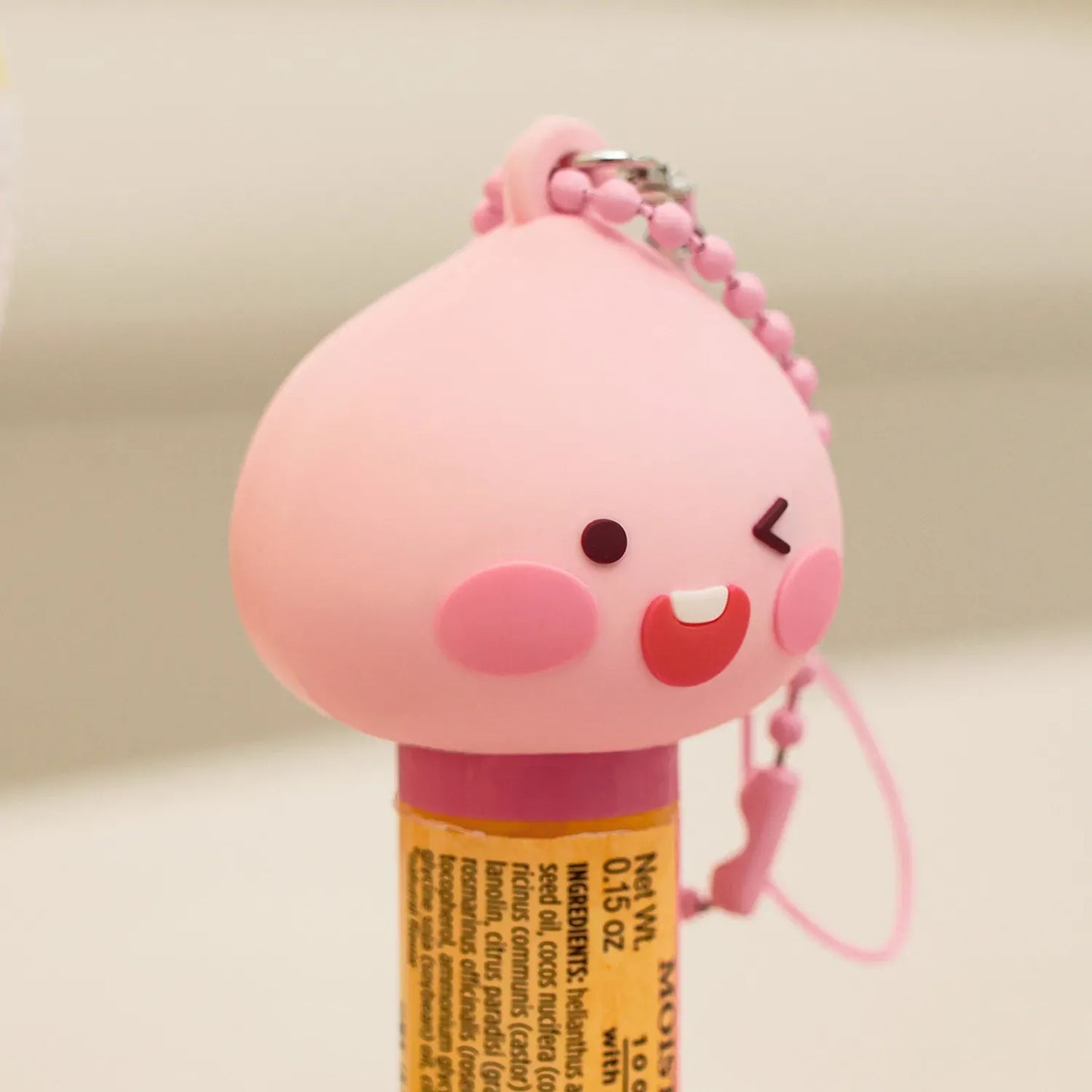 [KAKAO FRIENDS]Lip Balm Cap Keyring Chunsik,Ryan,Apeach