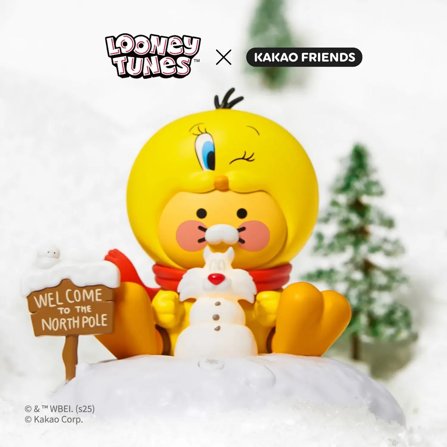 [KAKAO FRIENDS]Looney Tunes X Friends Tweety Snowman Light  Baby Chunsik Edition
