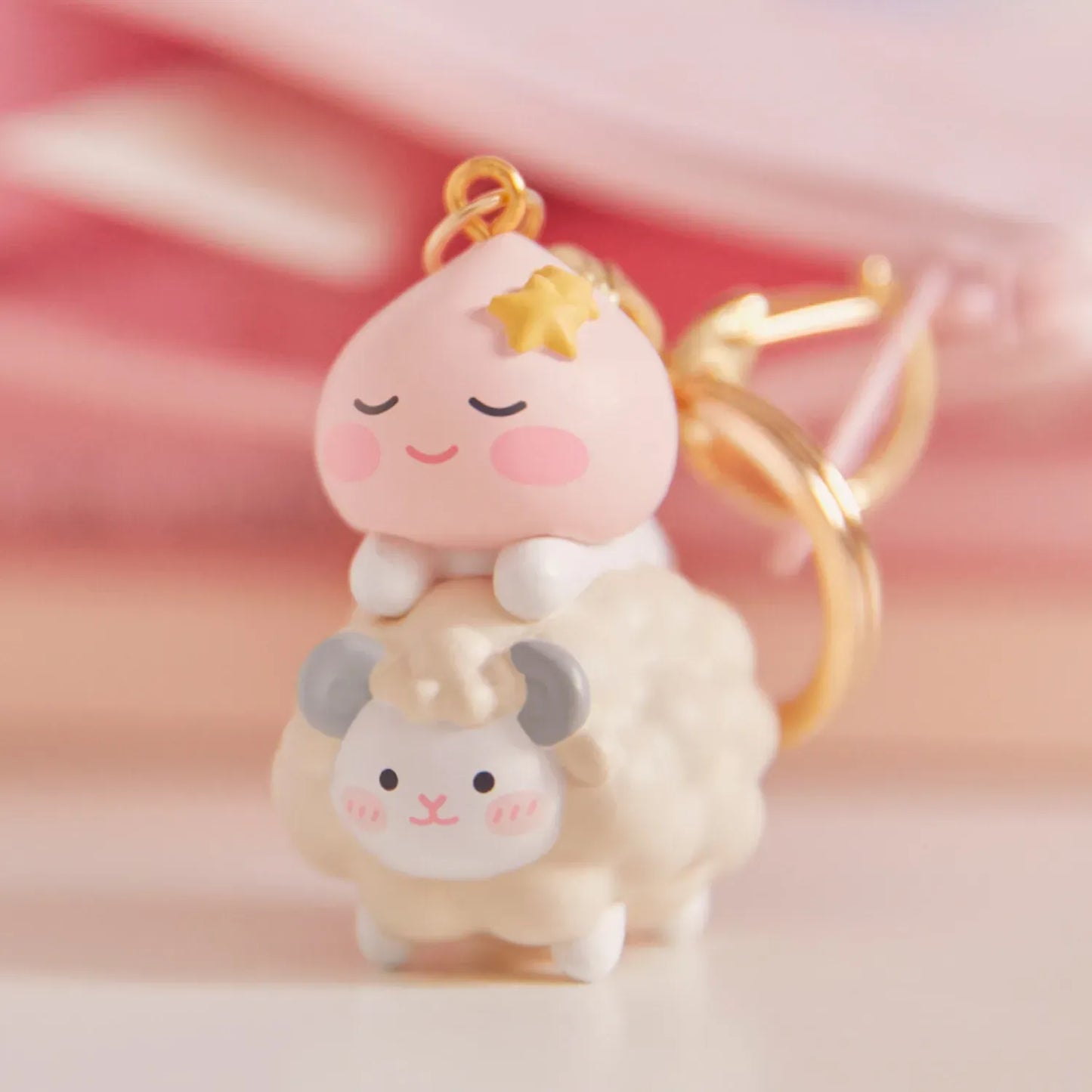 [KAKAO FRIENDS] Little Apeach & Baby Sheep Figure Keyring