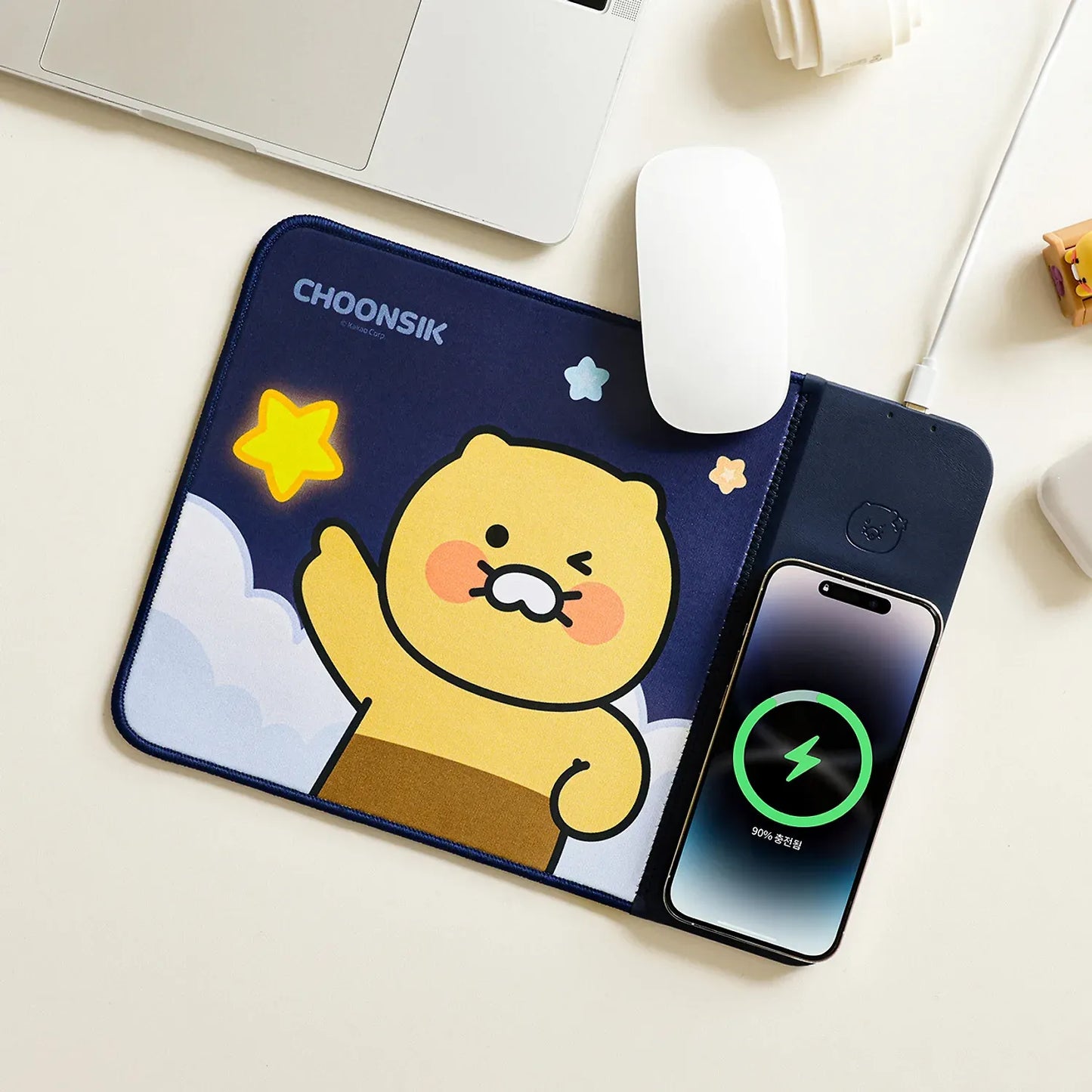 [KAKAO FRIENDS] Chunsik Wireless Charging Mouse Pad