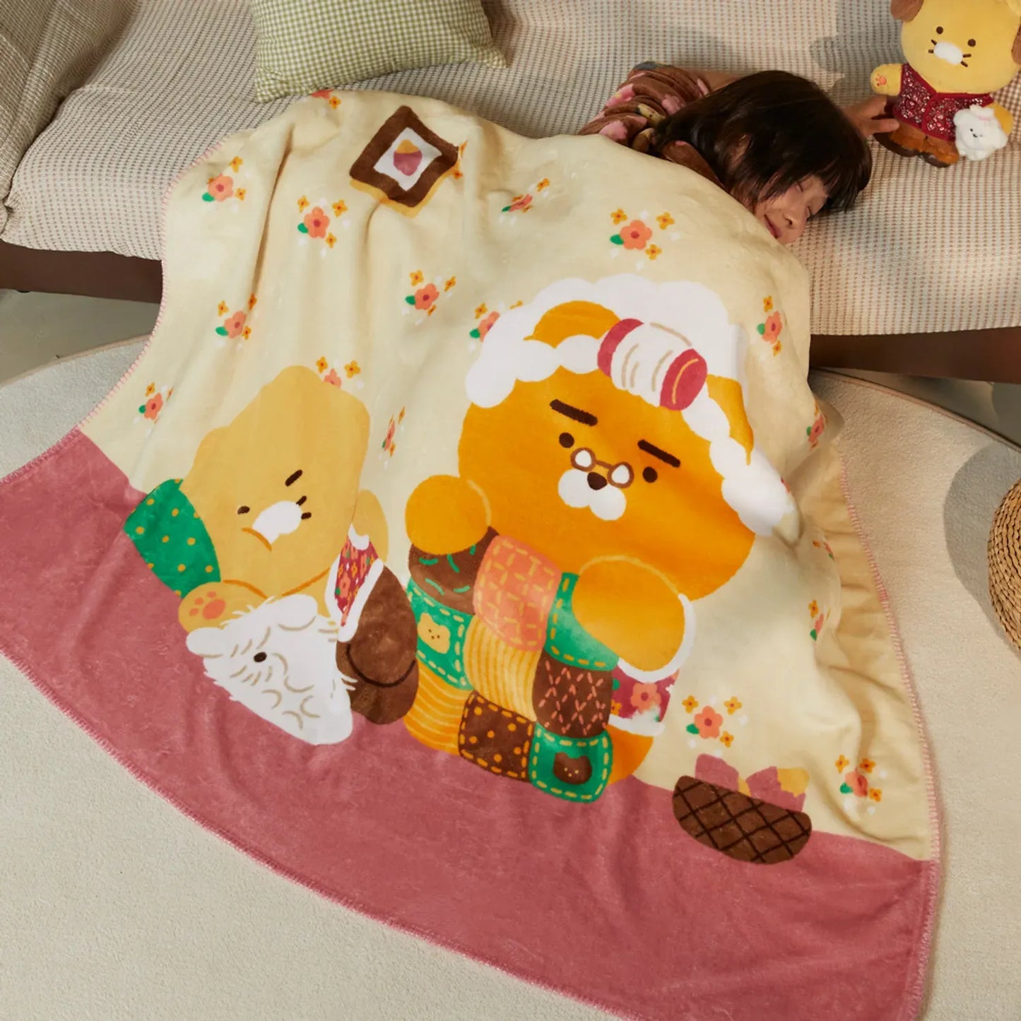 [KAKAO FRIENDS] Countryside Large Fleece Blanket_Friends