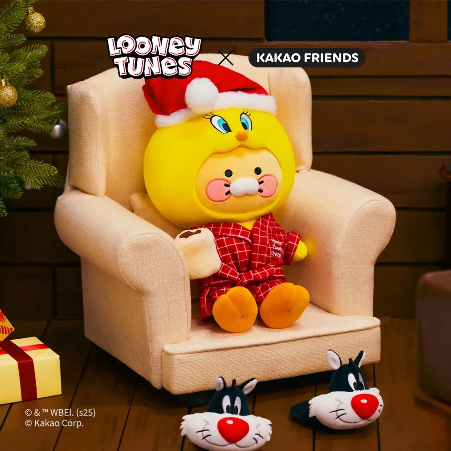 [KAKAO FRIENDS]Looney Tunes X Friends Tweety Plush Doll Baby Chunsik Edition