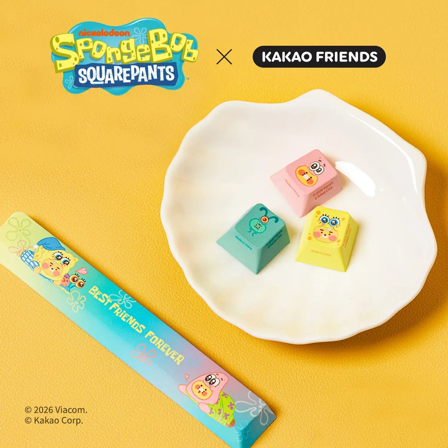 [KAKAO FRIENDS]x SpongeBob Eraser Set 4 Pack Stationery