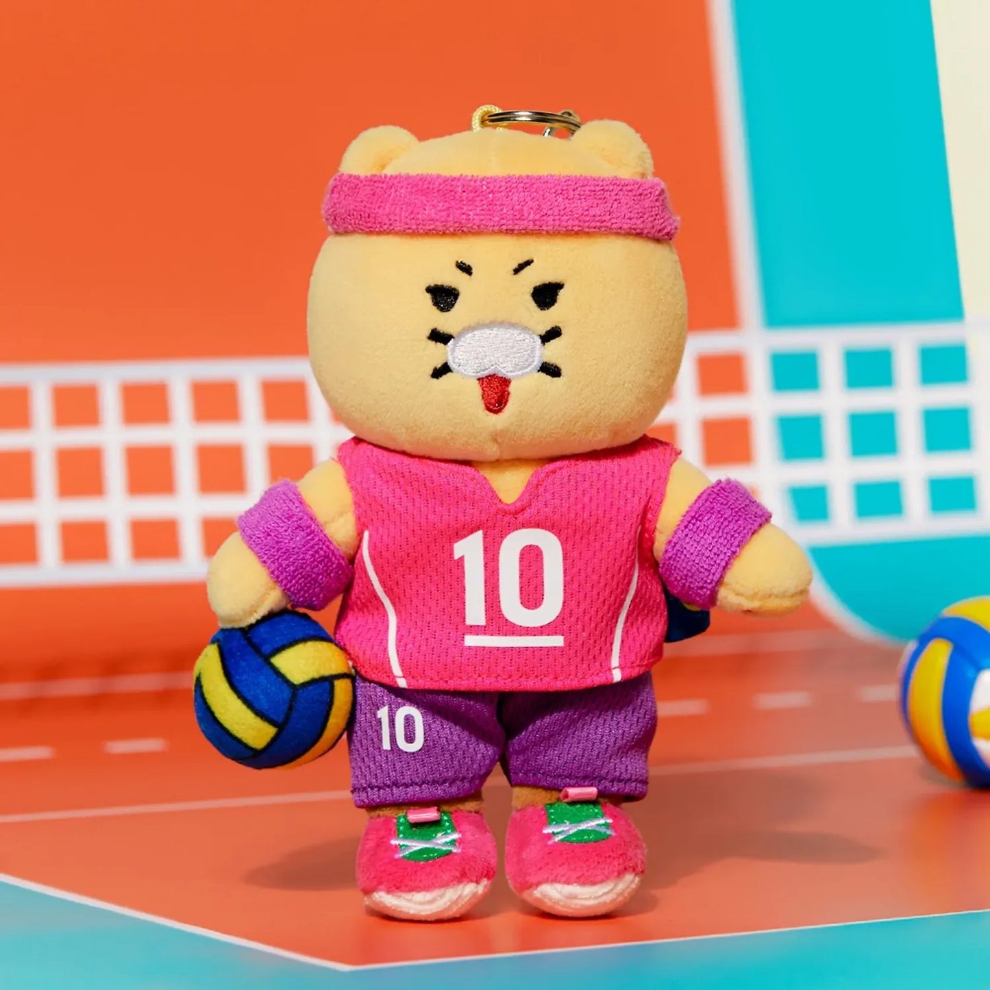 [KAKAO FRIENDS] Kim Yeon-koung X Friends Keyring Plush Chunsik