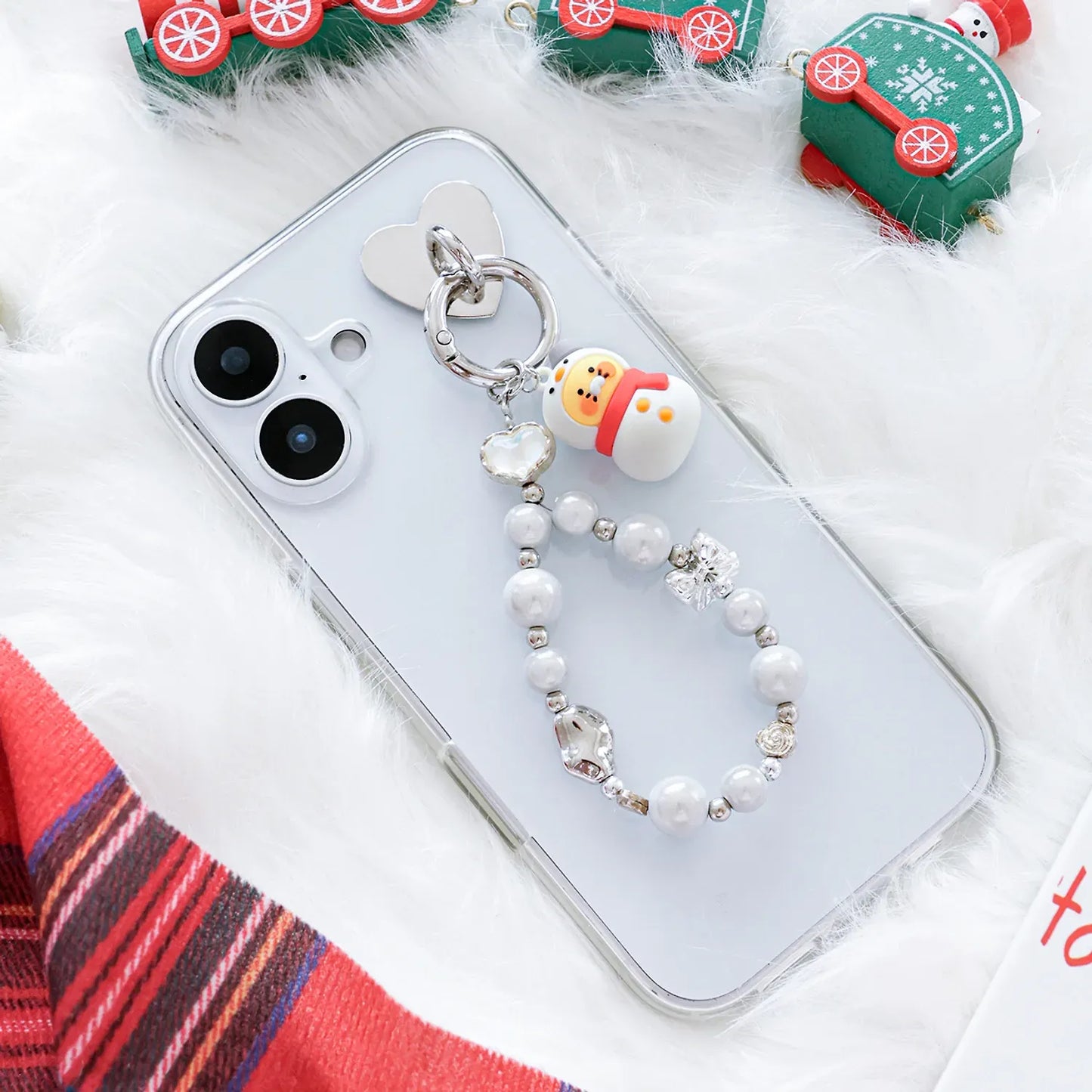[KAKAO FRIENDS] Chunshik Winter Figure Beaded Phone Strap