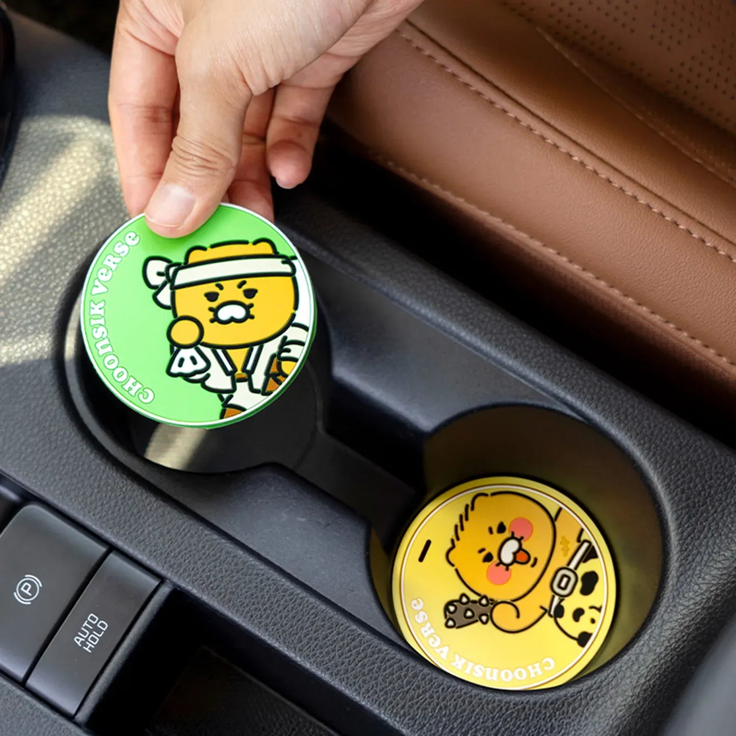[KAKAO FRIENDS] Car Pocket Cup Holder Mat Chunsik