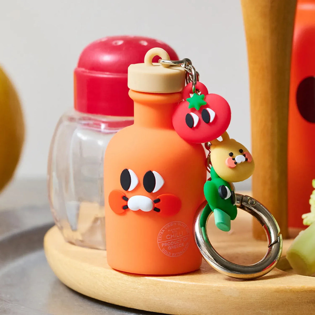 [KAKAO FRIENDS]I.A.I.A.I Friends Olive Oil Bottle Figure Keyring