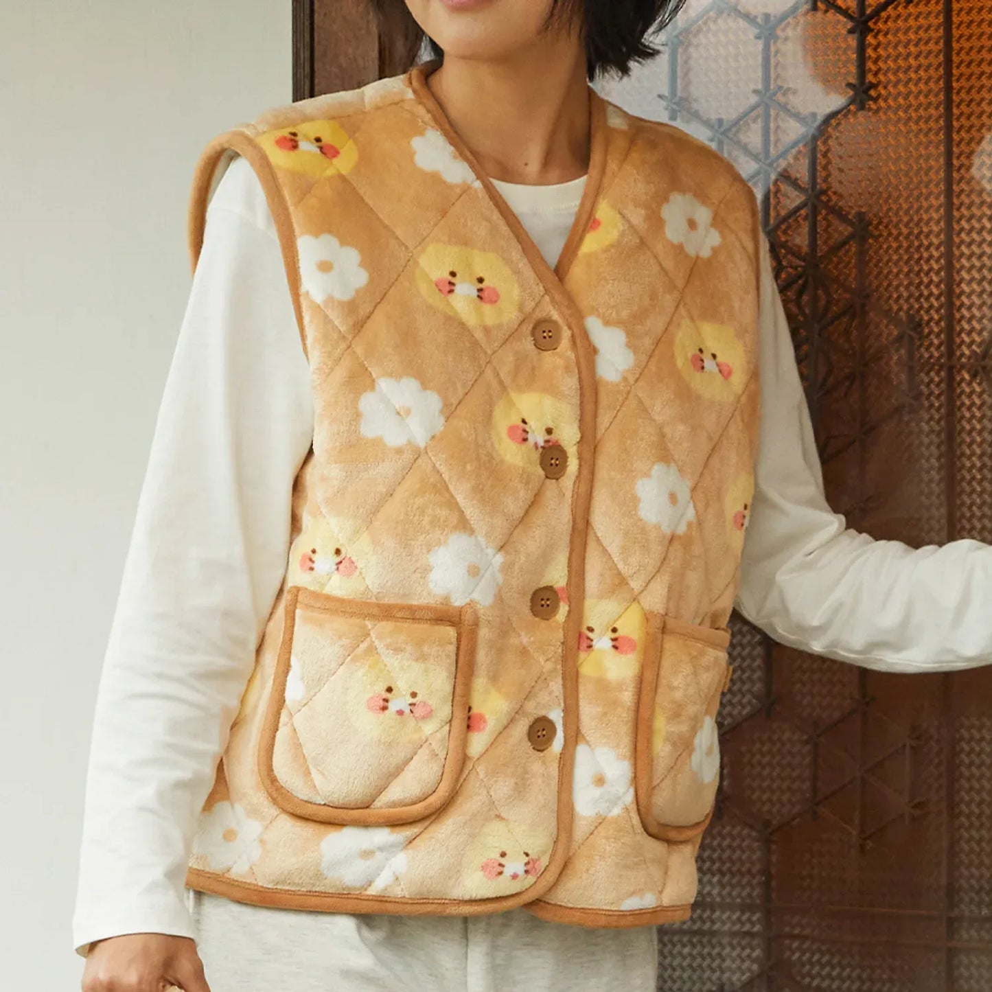 [KAKAO FRIENDS] Countryside Series Fluffy Sleep Vest Chunsik