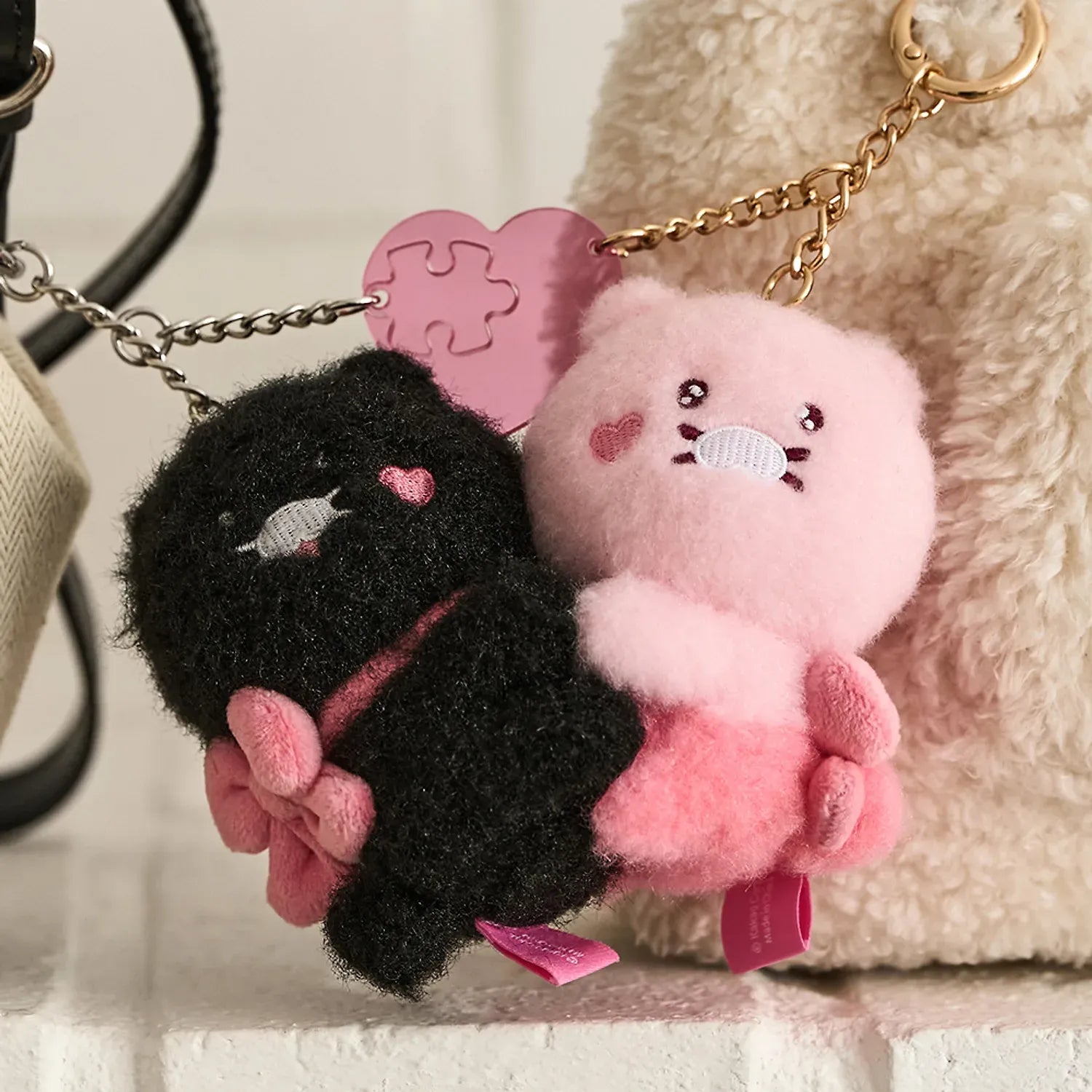[KAKAO FRIENDS]Black Choon Magnet Keyring Doll Set Choonsik