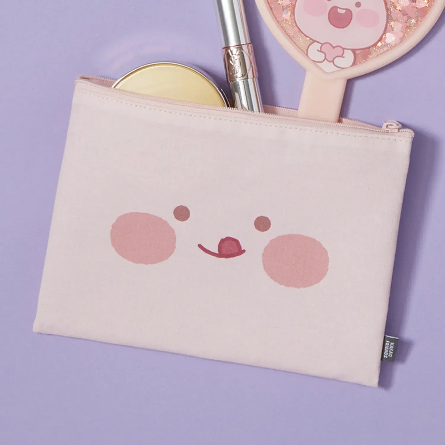 [KAKAO FRIENDS] Lovely Apeach Flat Pouch Face Edition