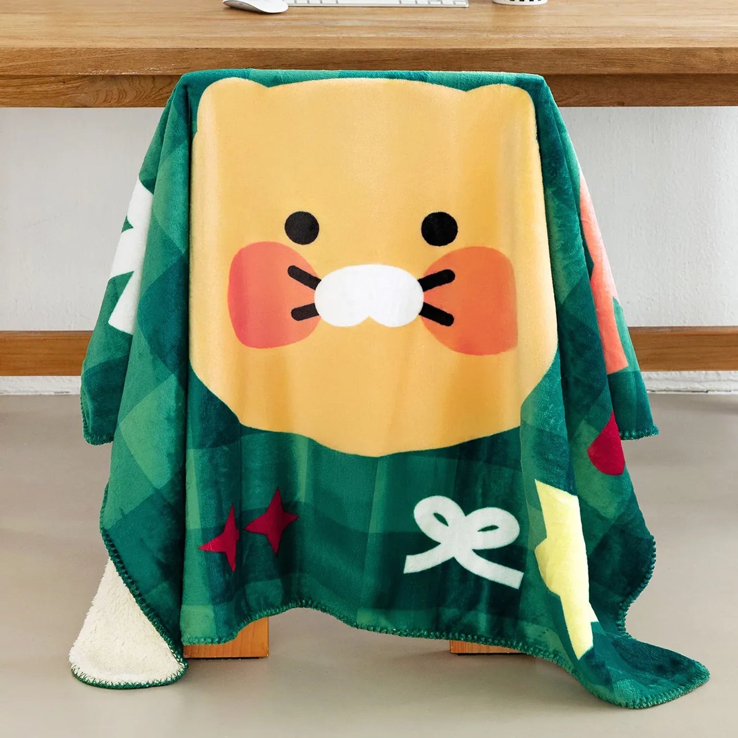 [KAKAO FRIENDS] Chunsik Fleece Blanket and Pouch Set