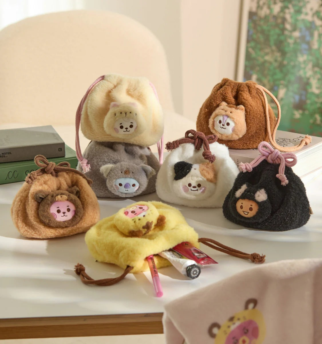 [BTS] BT21 BABY More Fluffy Face Plush Pouch