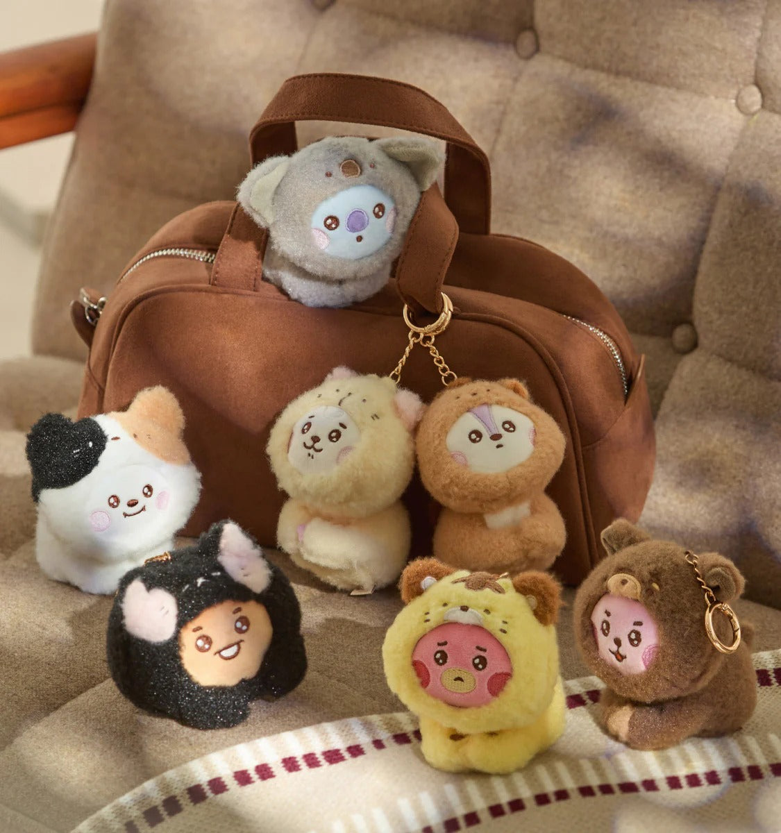 [BTS] BT21 BABY More Fluffy Face Plush Keyring