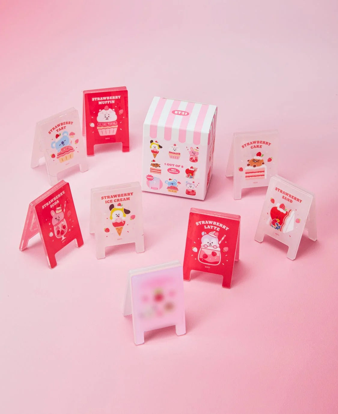 [BTS] BT21 Strawberry Party Random Acrylic Multi Clip (1 pc)