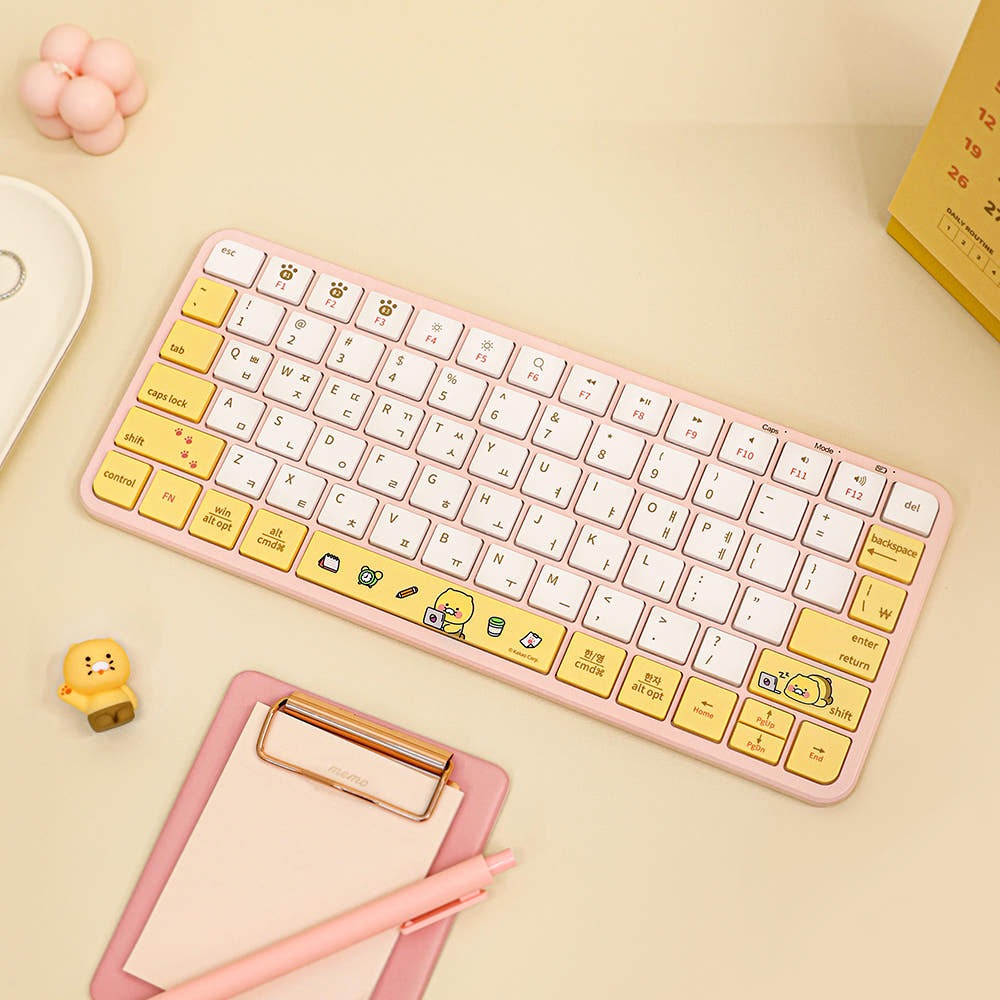 [KAKAO FRIENDS]Choonsik Tenkeyless Wireless Bluetooth Keyboard 5.1 Multi Pairing