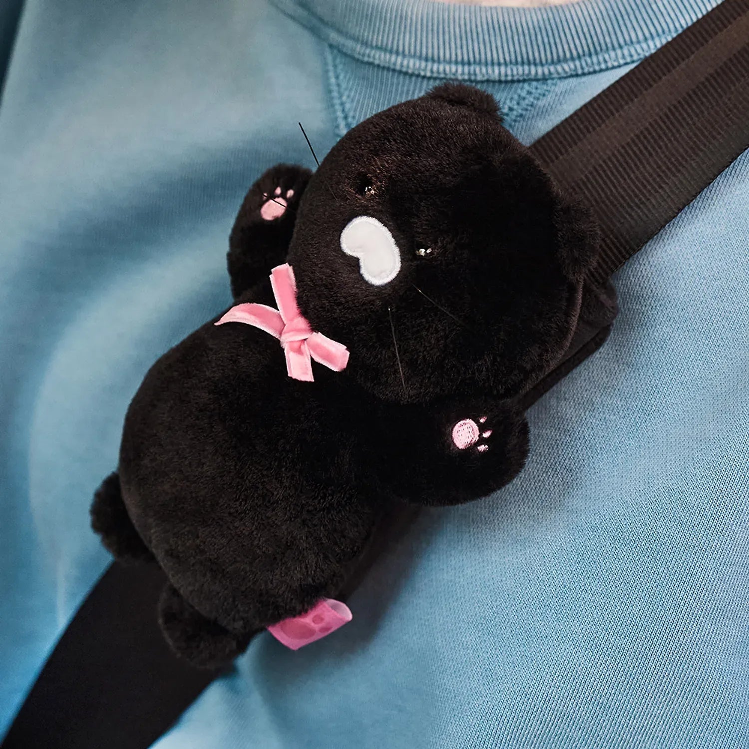 [KAKAO FRIENDS]Black Choonsik Seat Belt Cover
