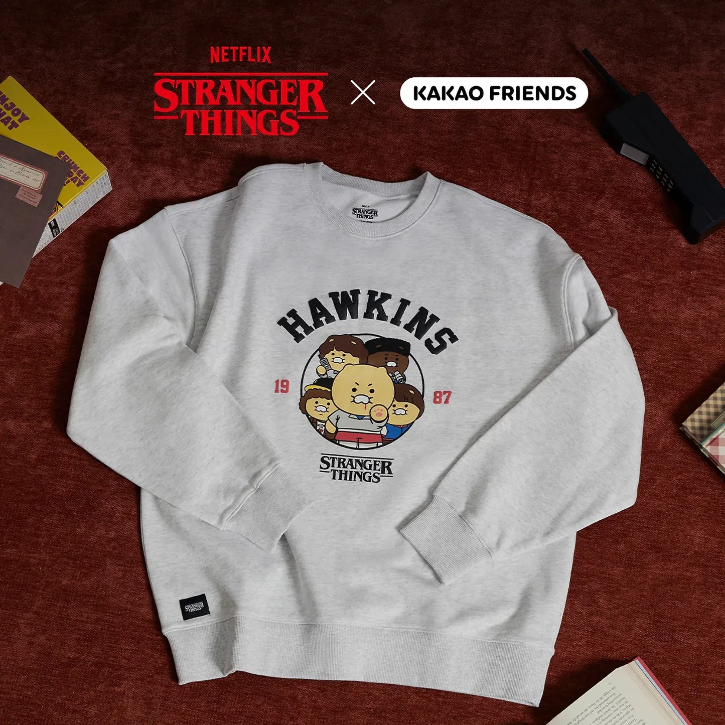 [KAKAO FRIENDS]XStranger Things Hawkins Sweatshirt